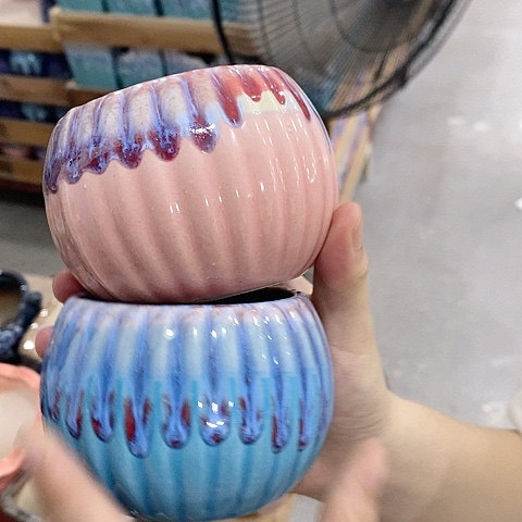 陶瓷20CM以下Q289粉，蓝