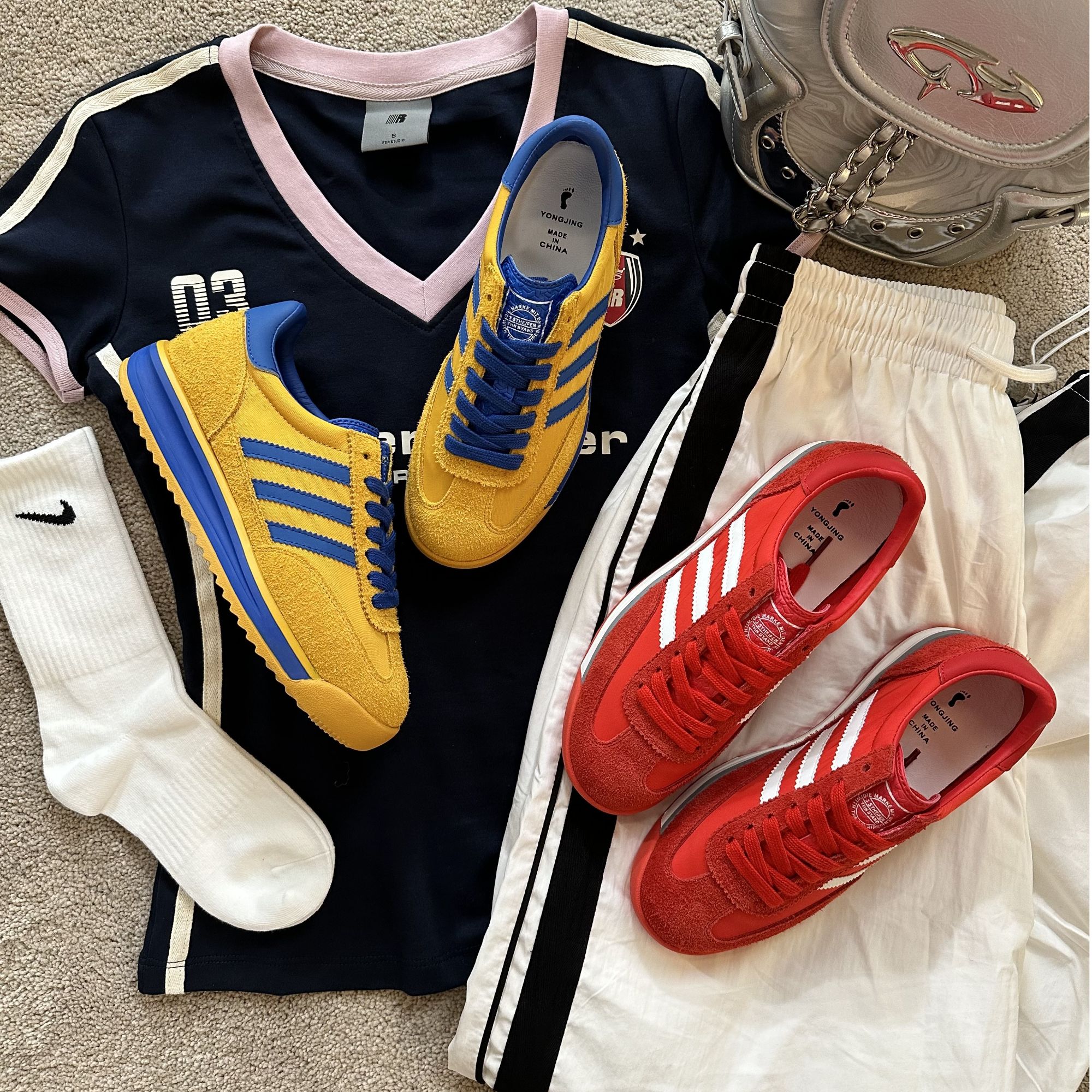 【小小怪在卖鞋】2024夏季透气复古拼色系带运动休闲阿甘鞋女德训鞋