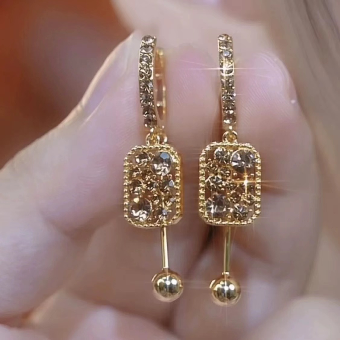 铜合金耳饰 耳环小香风气质轻奢时尚百搭复古小众精致N2072