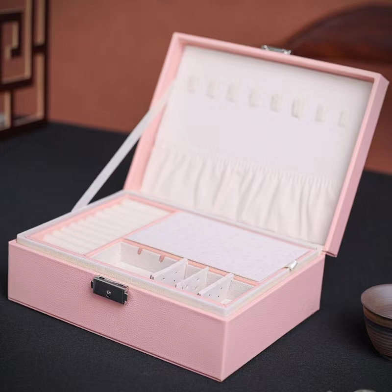高档珠宝粉色首饰盒@@ZY40223888