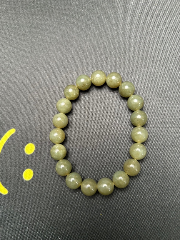 和田玉且末糖手串卡10mm.   L138