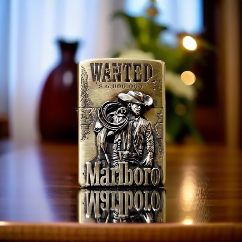 ZIPPO/之宝千语万宝路悬赏令官方正品打火机男士哈雷个性金色DYJ1