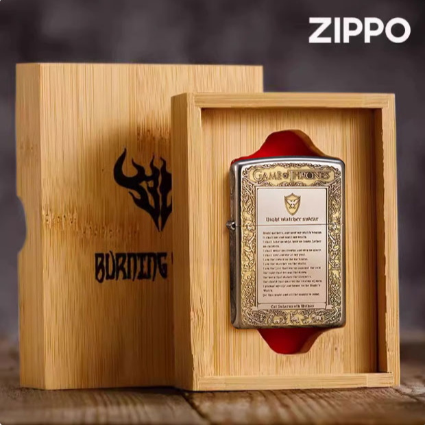 ZIPPO/之宝双色冰与火之歌蚊子镀铬盔甲官方正品打火机原装DYJ1