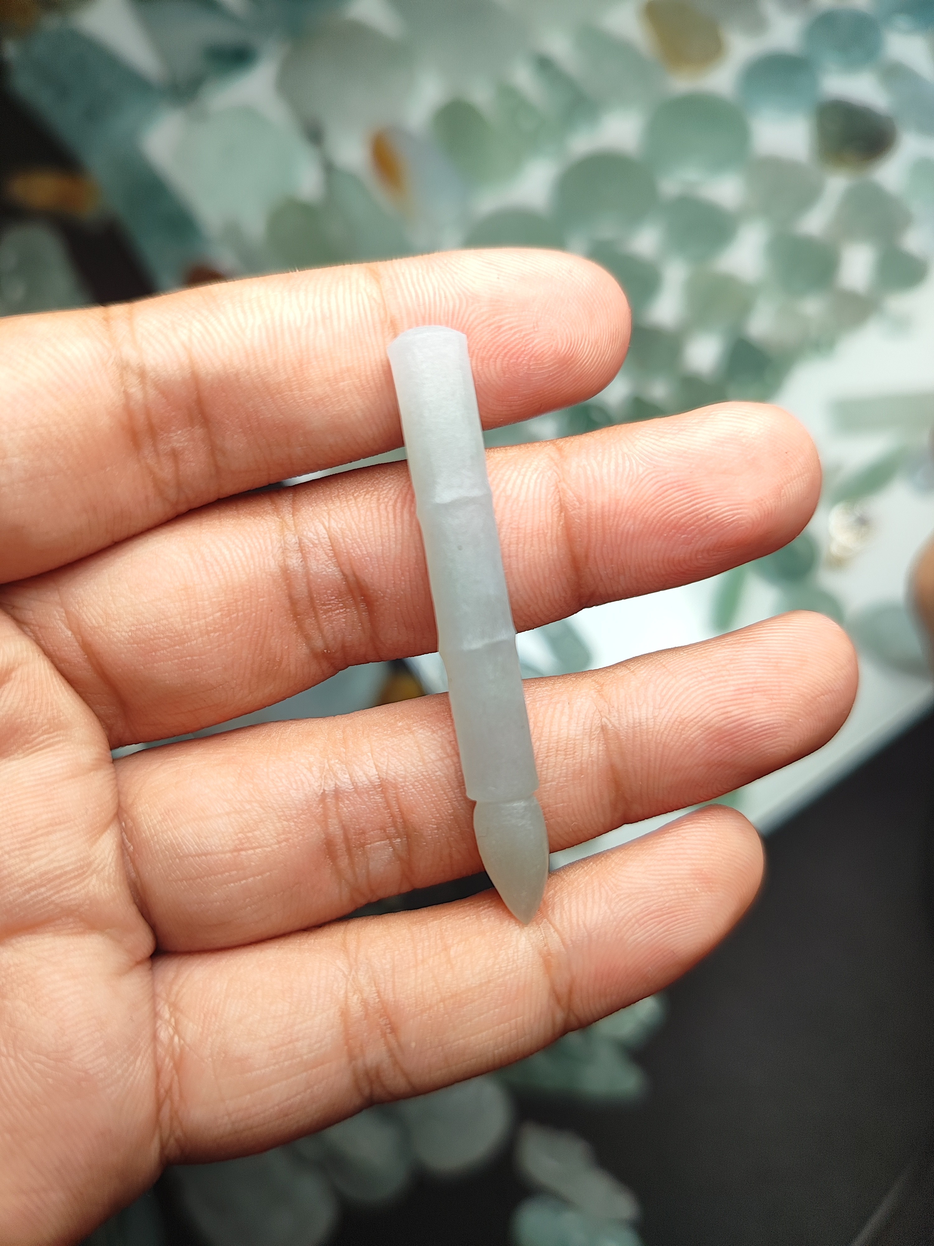 天然毛货翡翠A货毛笔