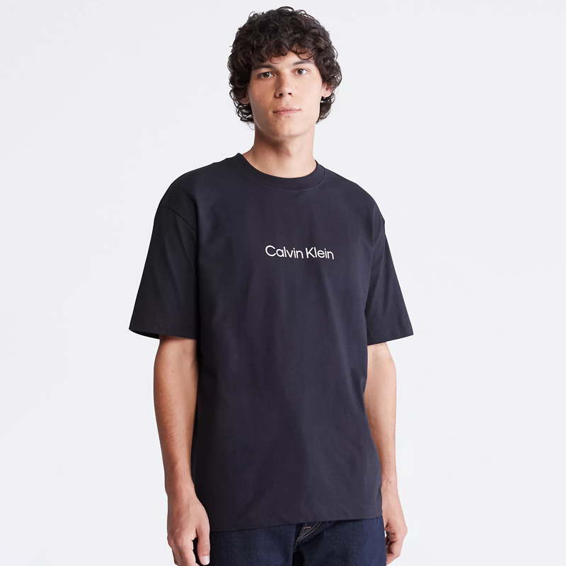 Calvin Klein/卡尔文·克雷恩重磅t恤男夏季宽松男士短袖 香港直邮