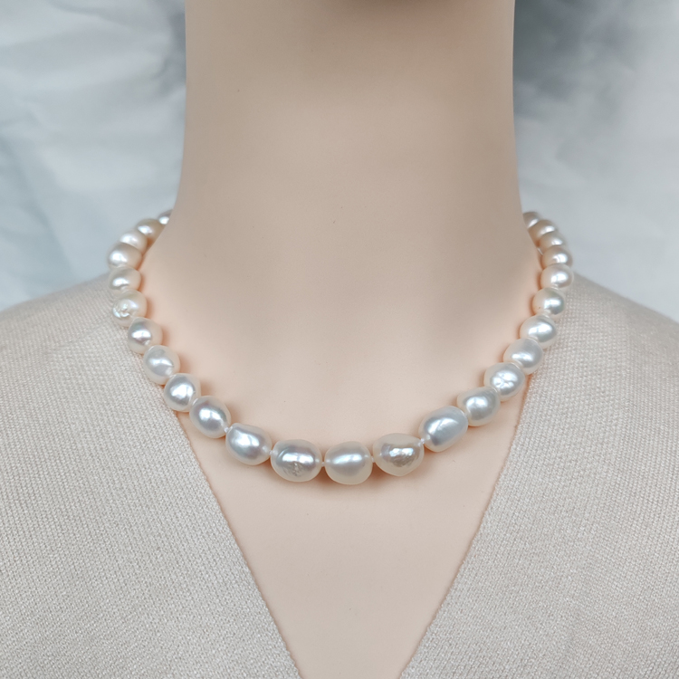 铜合金项链 #64**全珠项链**9-10异形巴洛克锁骨链