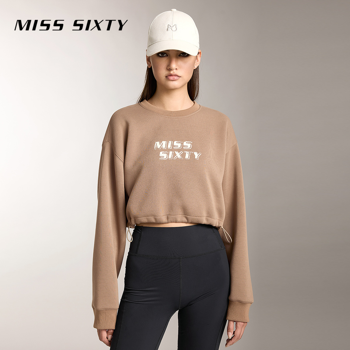 【赵老板专属】Miss Sixty卫衣女复古美式短收腰上衣7106