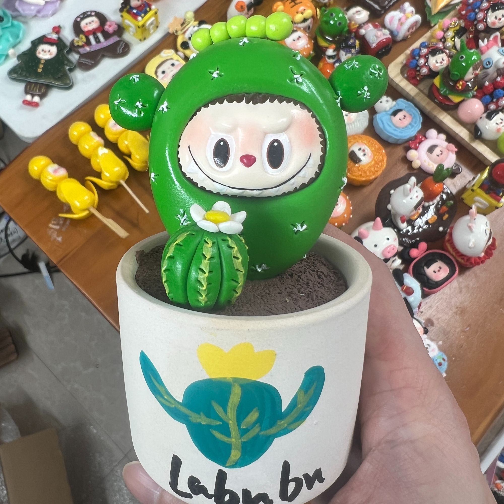 黏土摆件拉布布潮玩装饰