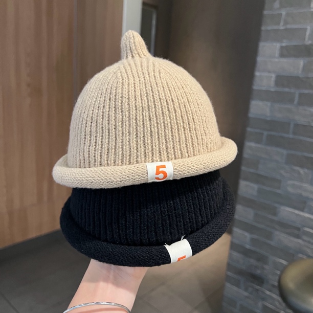 【可爱小奶嘴帽】韩国宝宝帽子秋冬款针织毛线帽可爱超萌婴儿瓜皮帽