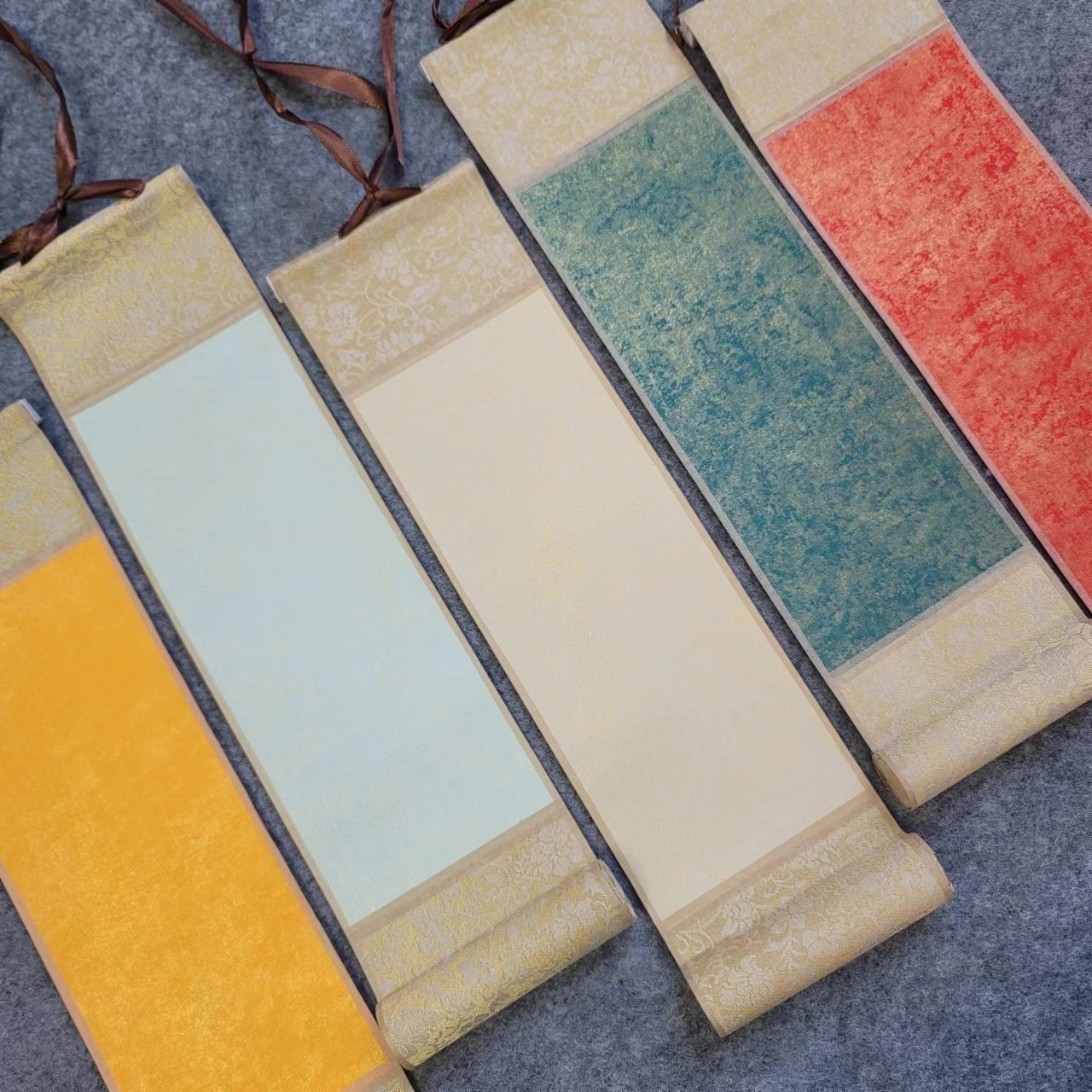 【到手10个】迷你鎏金卷轴 10卷装 宣纸空白卷轴