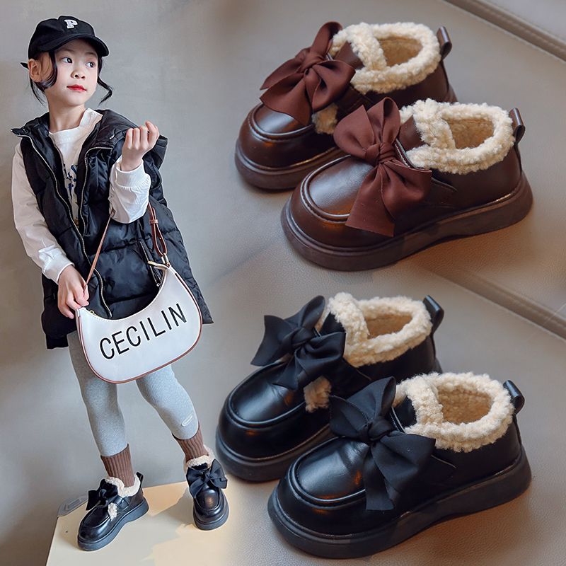 新品女童鞋棉鞋百搭2023秋冬款儿童加棉保暖鞋子女童加棉加厚时尚