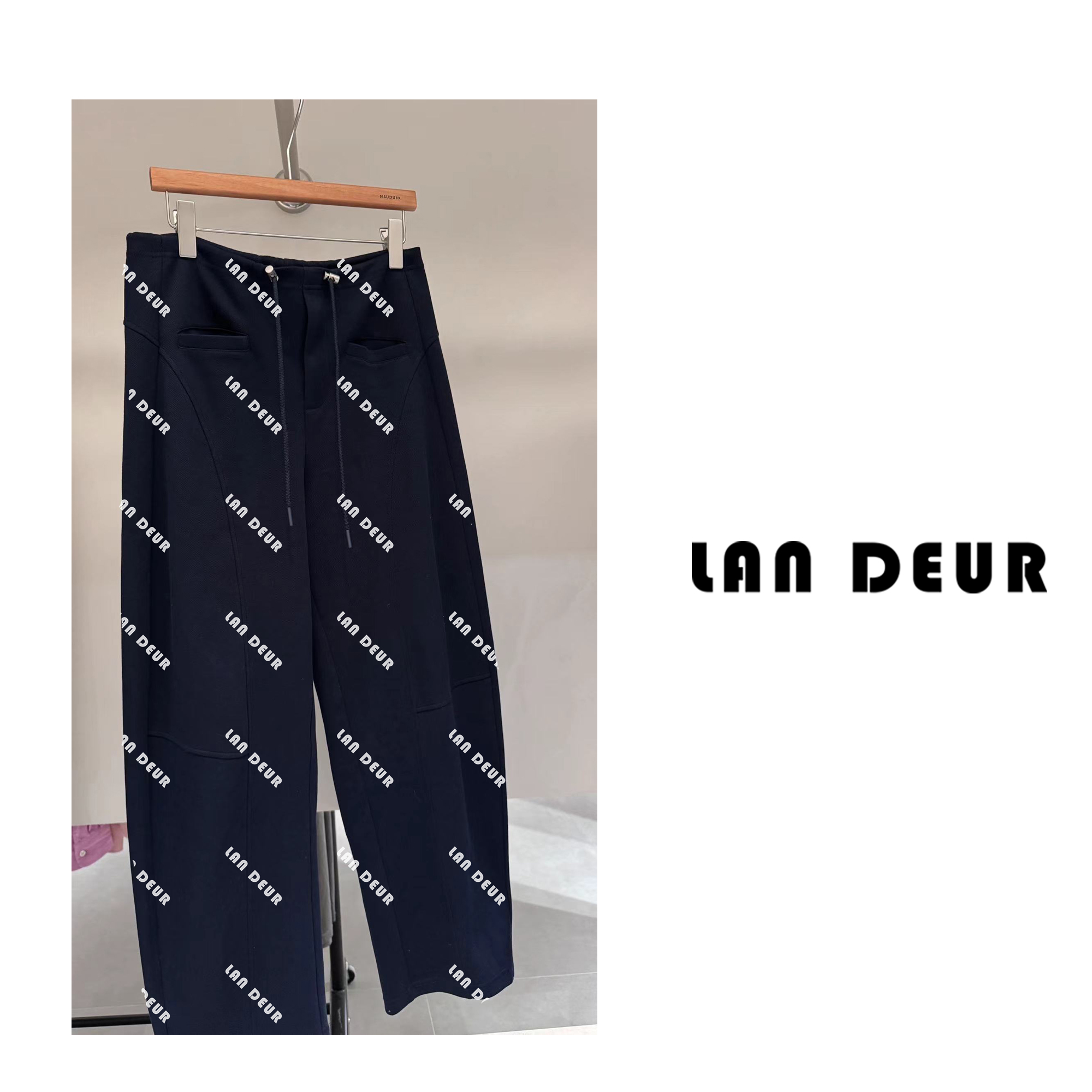 JIUJIU【魔术屋】百搭休闲显瘦弯刀裤0914-20330