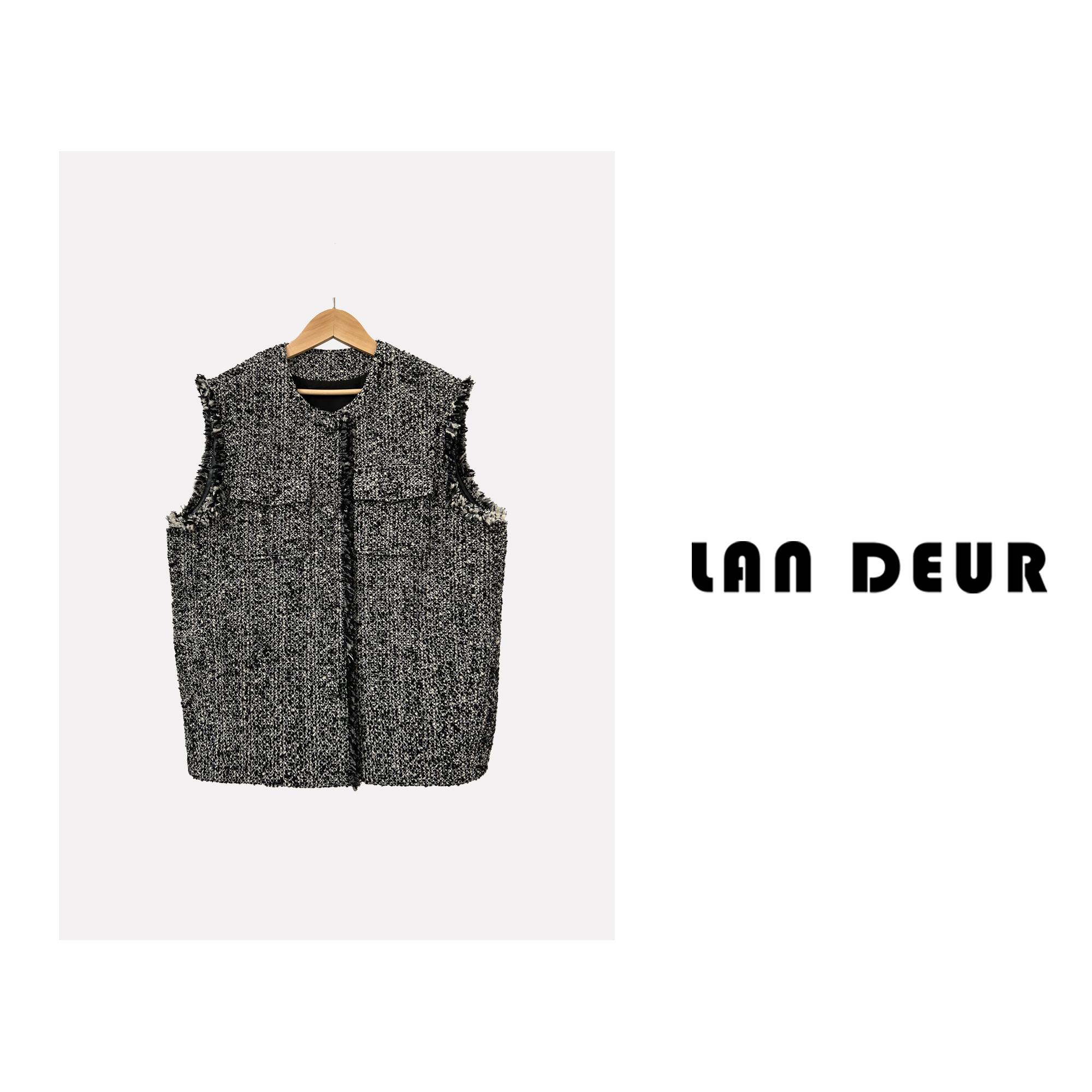 【巴黎街道】小香风羊毛复古潮流气质百搭马甲女上衣粗花呢轻奢无袖