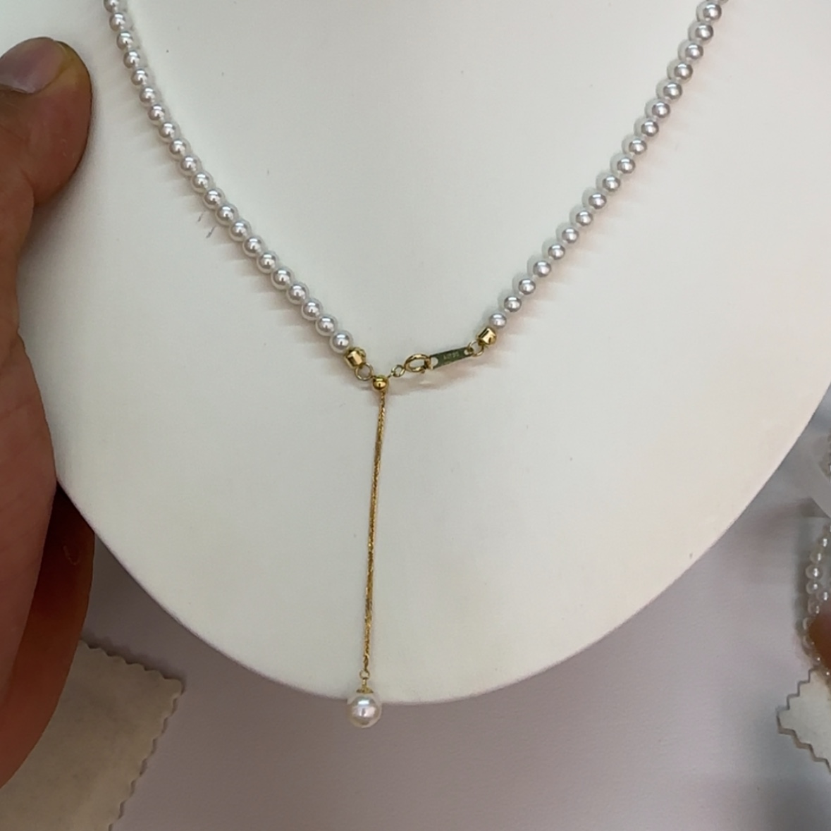 【闪购商品】淡水珍珠项链18K金镶嵌