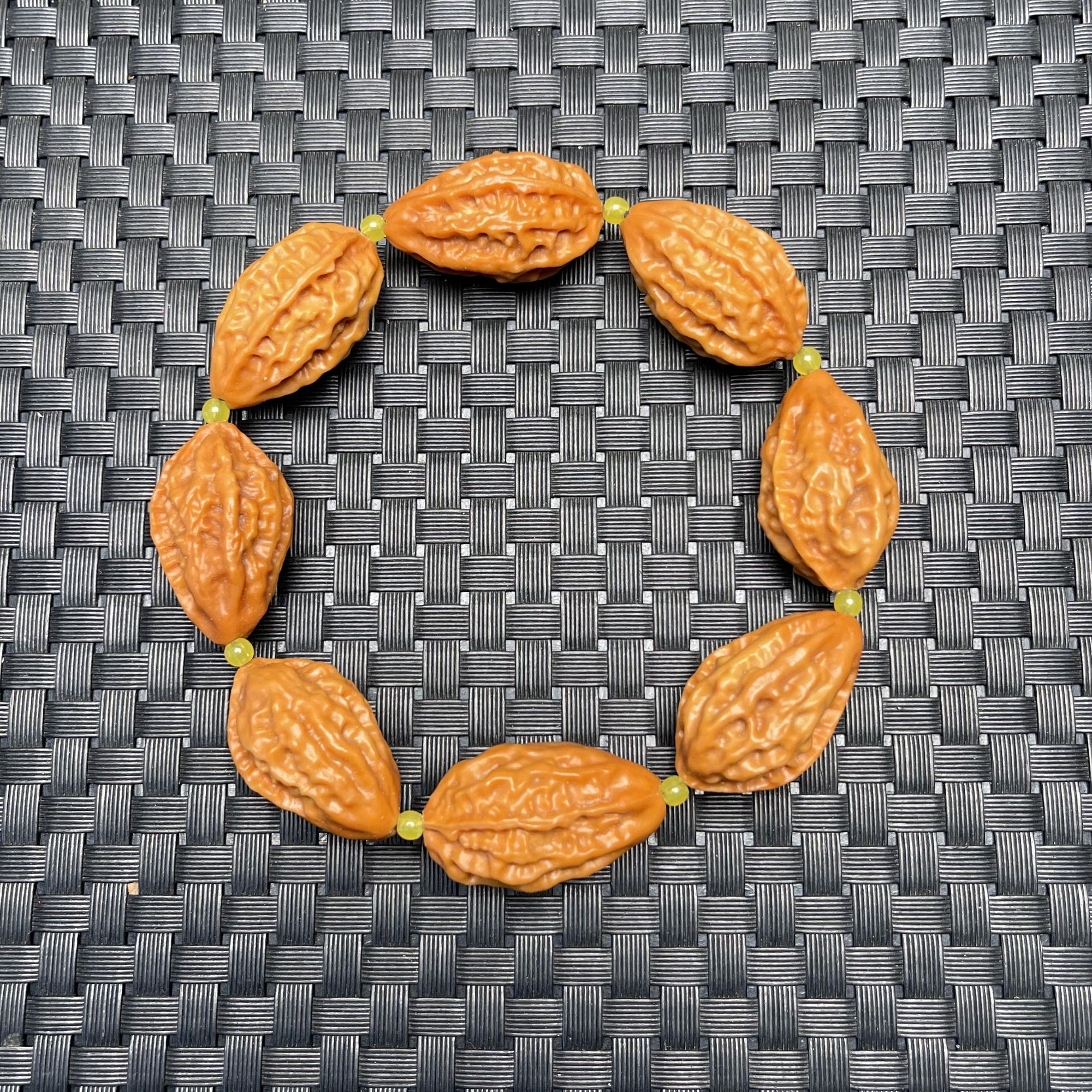 手串文玩核桃八棱珊瑚纹狼牙棒野生小核桃小秋子