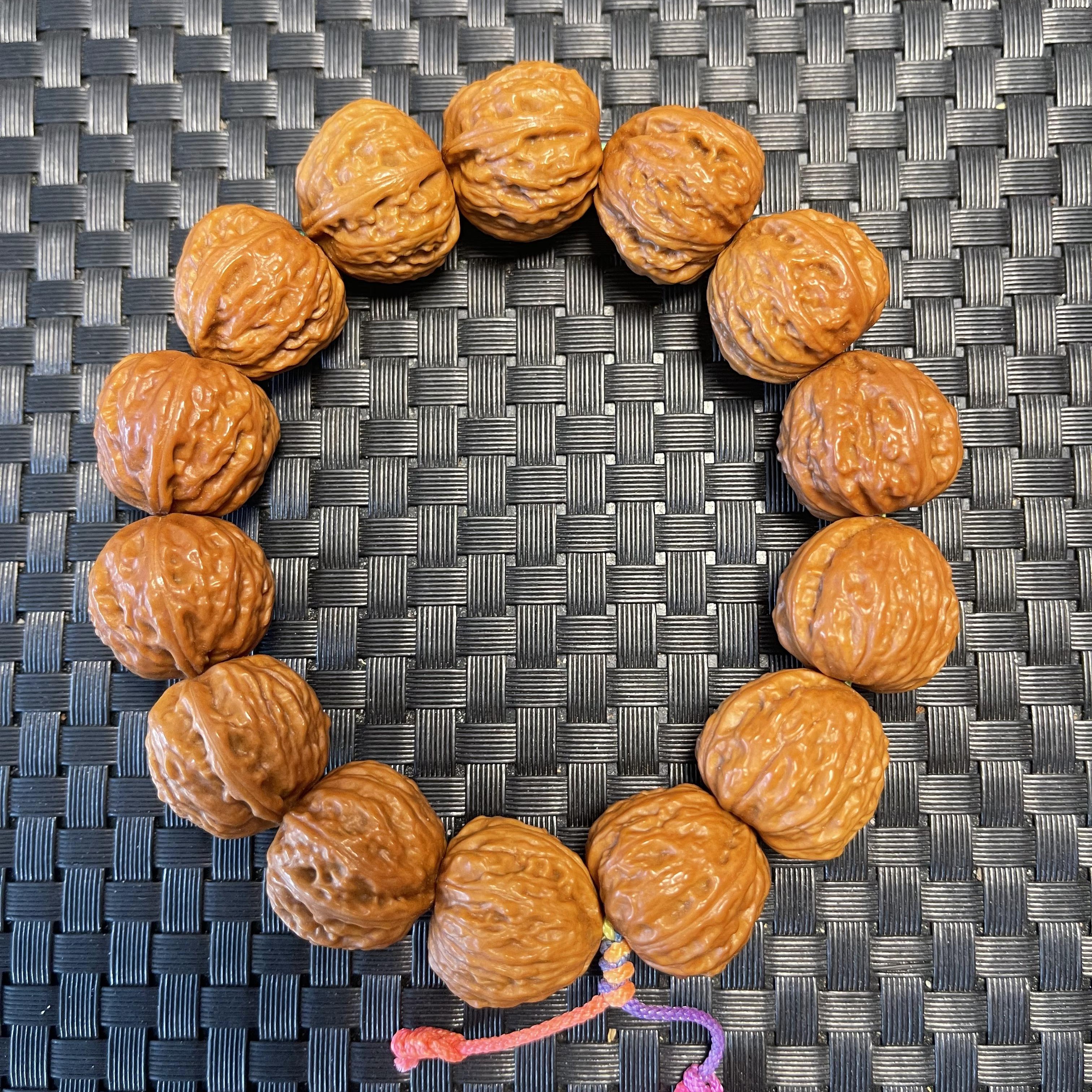 文玩核桃手串蚂蚁纹小方肚14颗野生小秋子