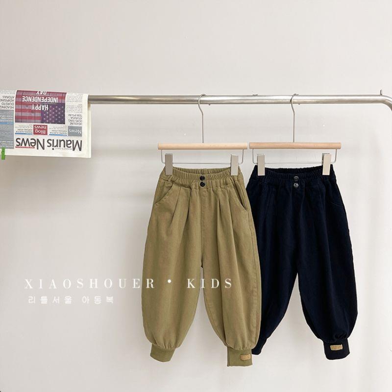 儿童2024秋款新品中小童洋气休闲棉布宝宝纯色百搭纯棉中小童D67