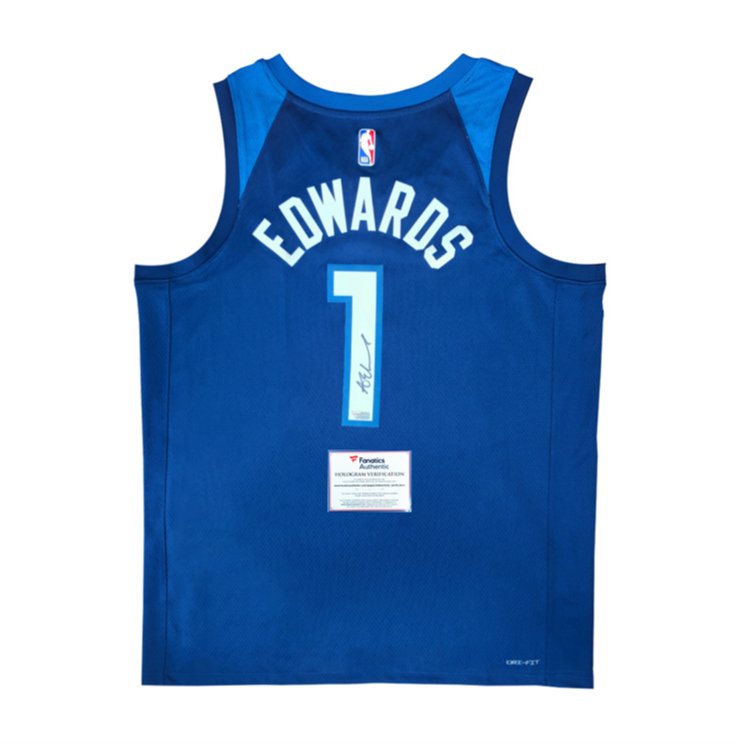 【臻荟签】NBA-亲签球衣 爱德华兹森林狼队1号SW 收藏 （含FA证书）