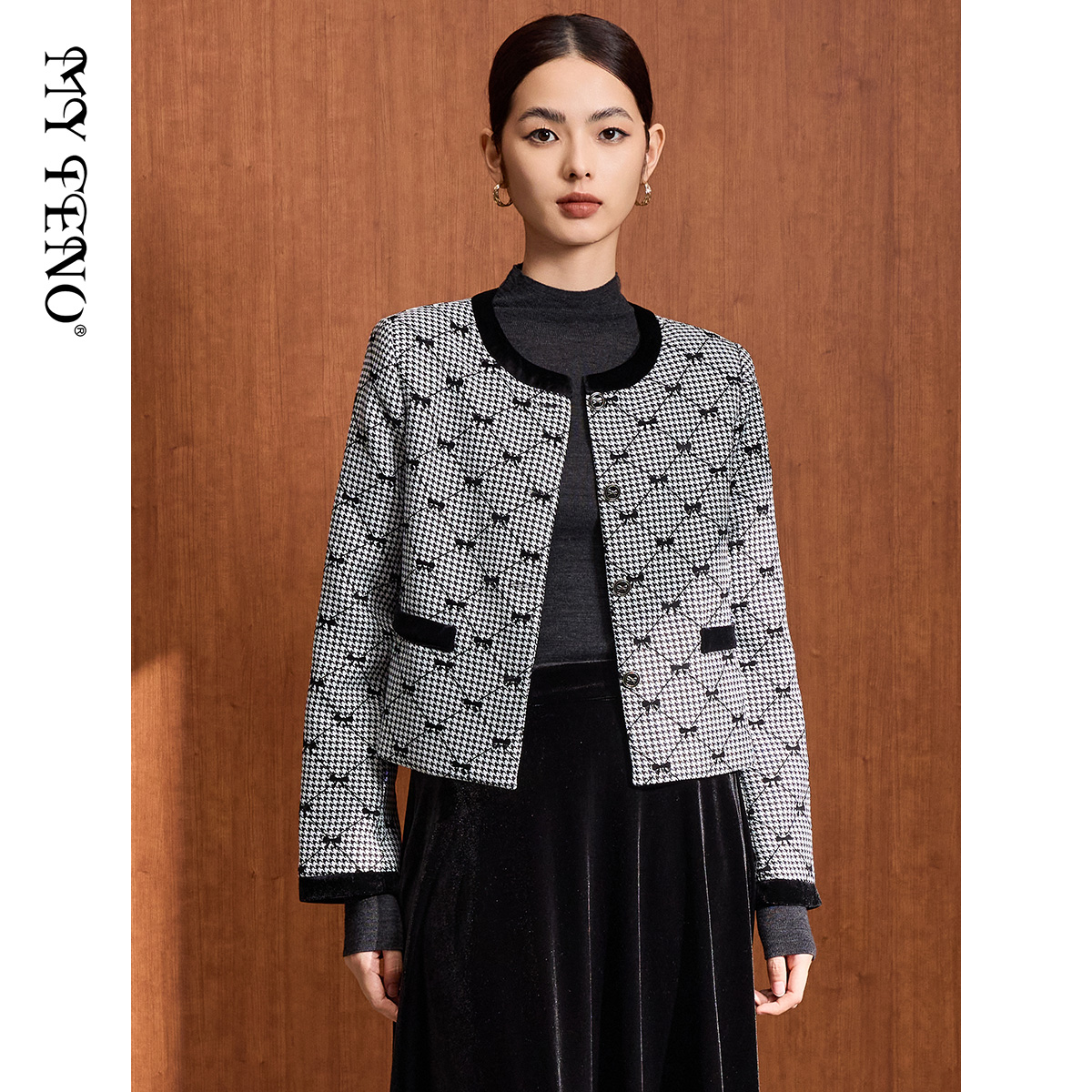 MY TENO/马天奴女士长袖短款时尚秋冬复古休闲外套VDA930JKH0213