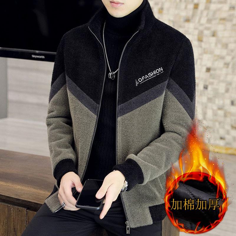 男士毛呢大衣2023秋冬季新款呢子外套休闲男装加棉加厚夹克风衣