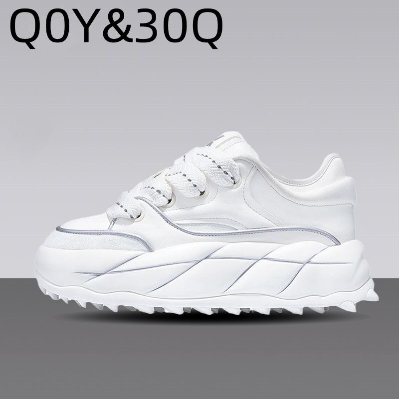 爆款潮牌时尚男鞋秋季网红休闲小白鞋时尚百搭厚底老爹鞋潮