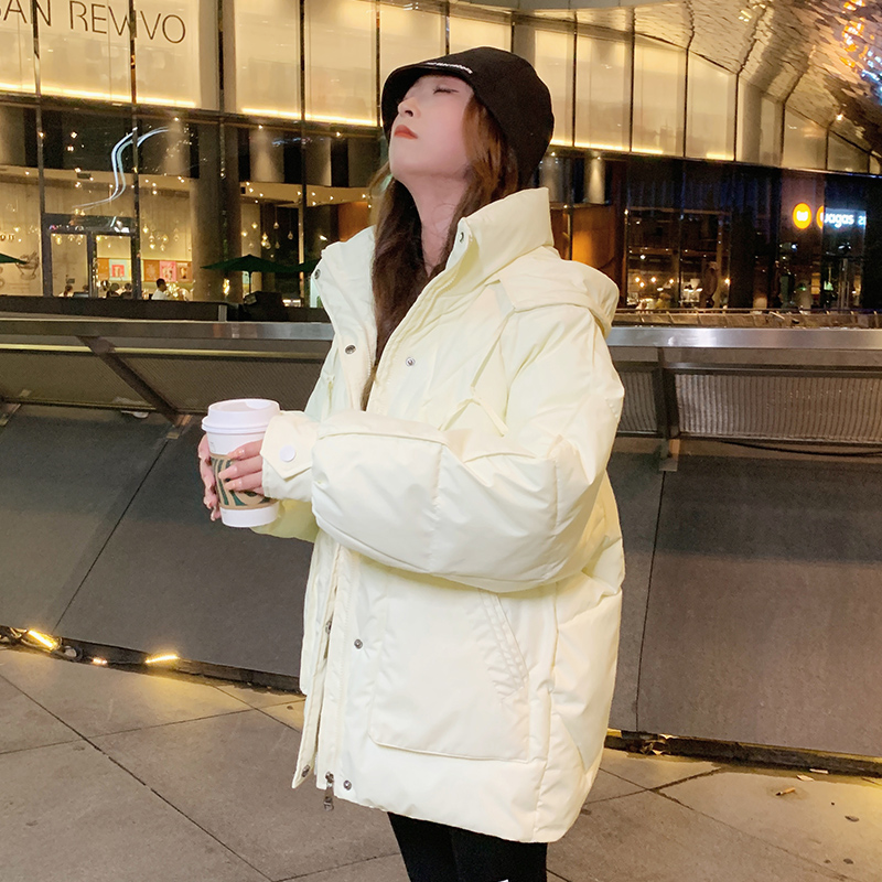 oversize面包服短款棉衣棉服女2024年新款潮秋冬季外套厚棉袄