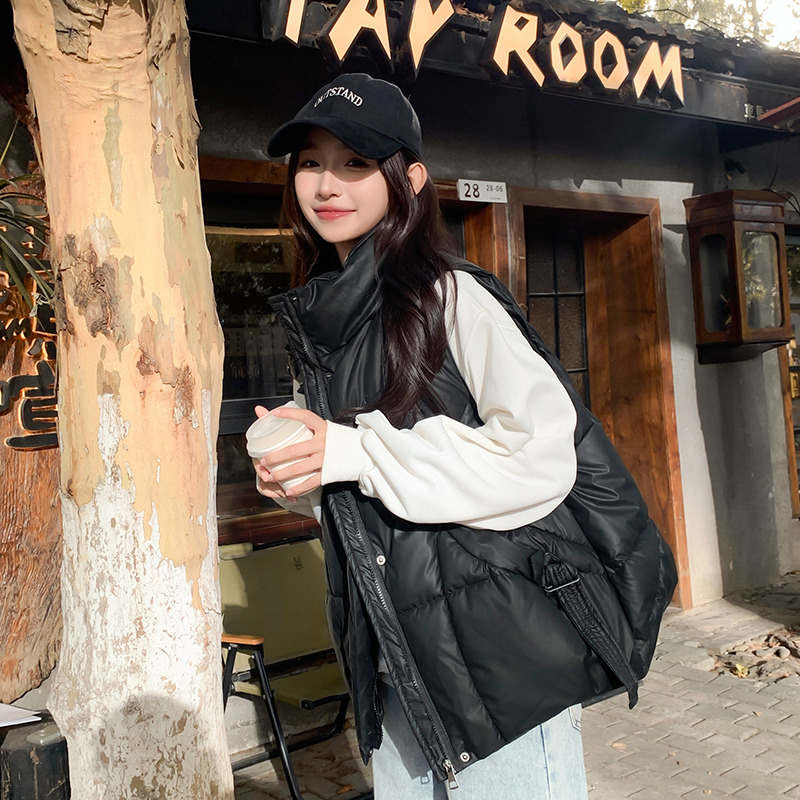 oversize面包服短款羽绒棉衣棉服女2025年新款潮秋冬季外套厚马甲