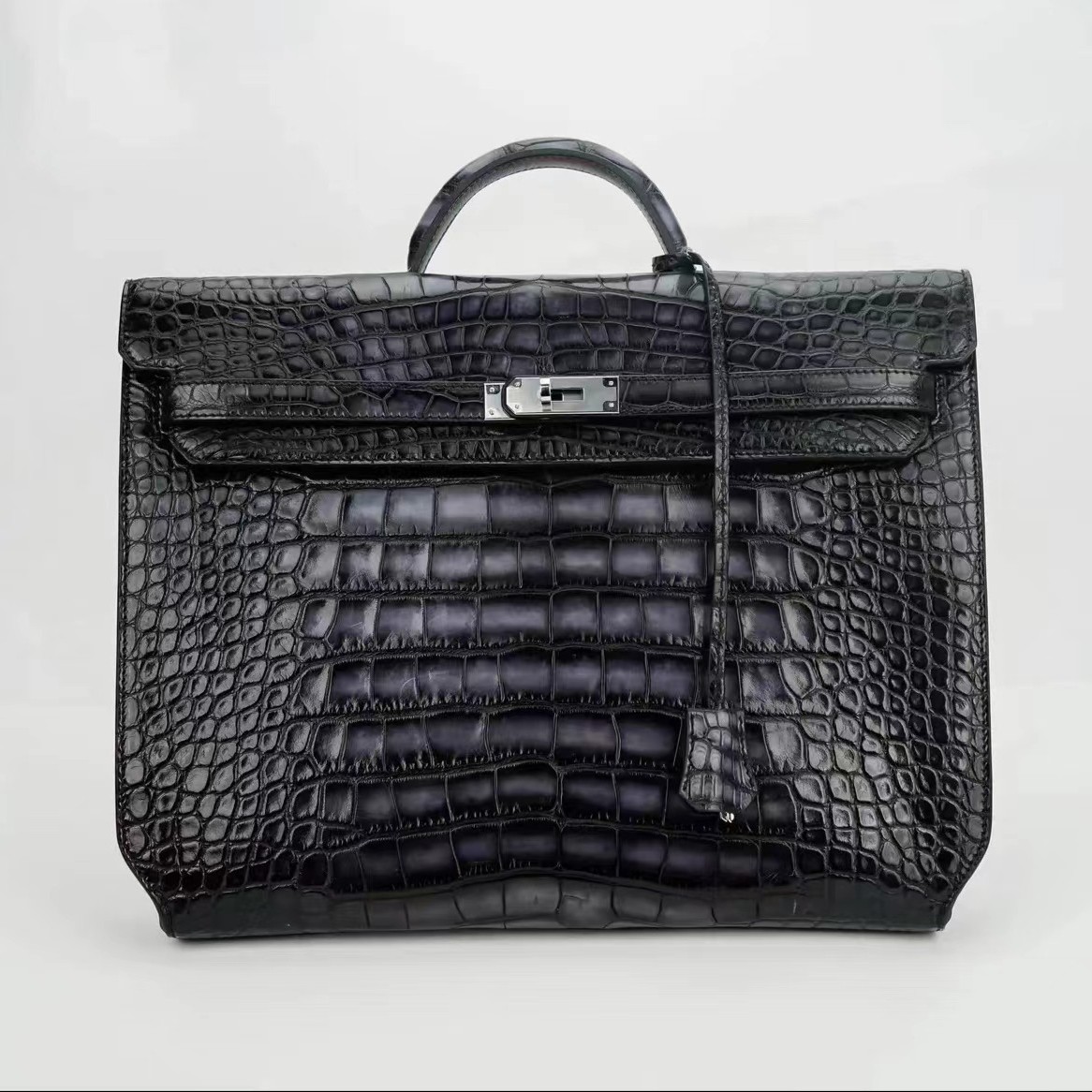 【古渲】男士公文包鳄鱼皮手工擦色公文包时尚【】