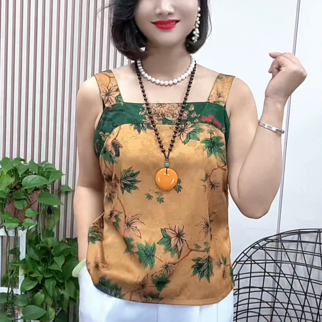 2025新品网红爆款时尚百搭洋气显瘦花萝提花女士小吊带