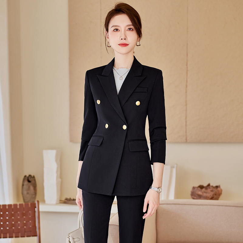 套装西装气质时尚女神正装工作女神范2023春秋修身通勤职业装6301