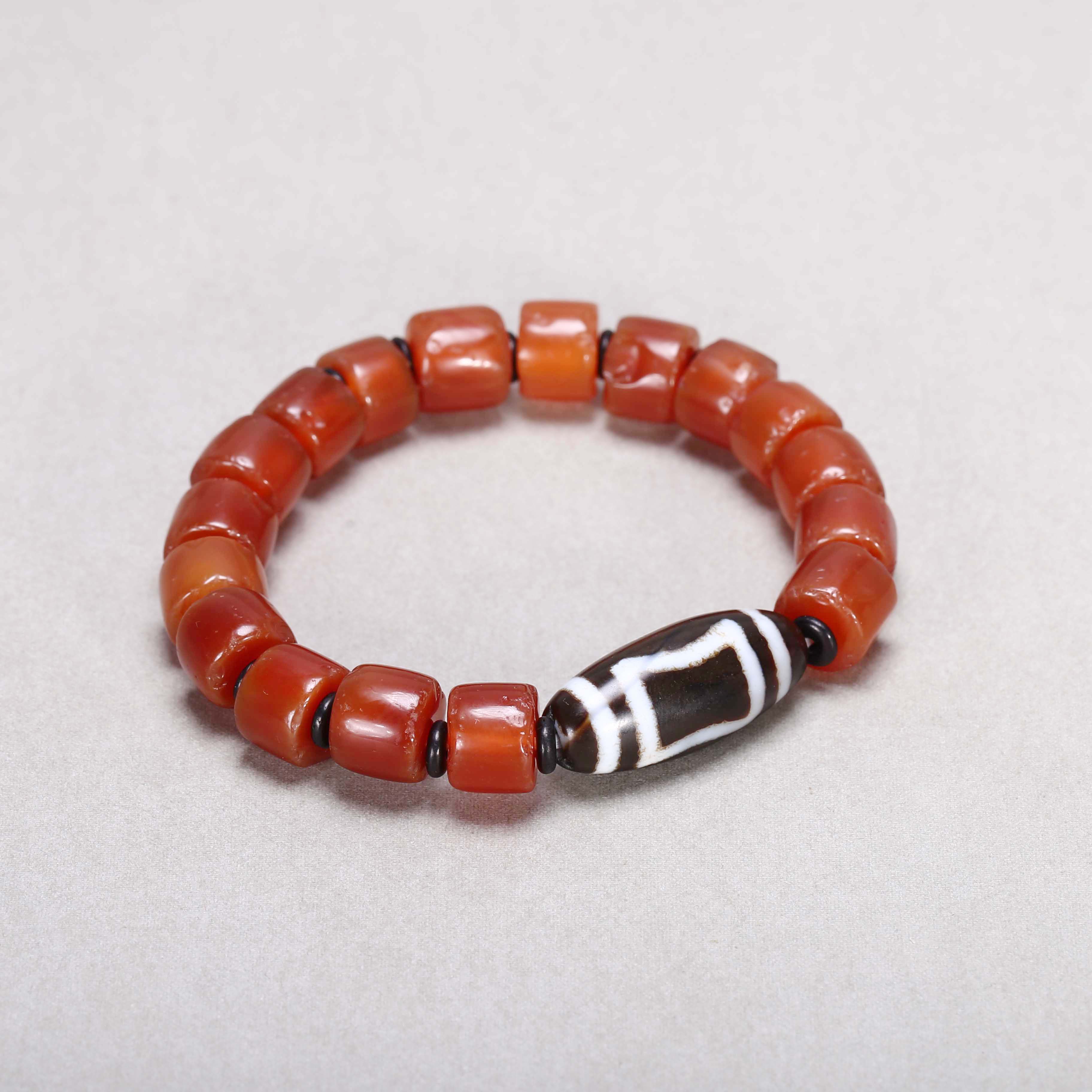 【济文阁】JZYM20102821民国 剁珠玛瑙手串