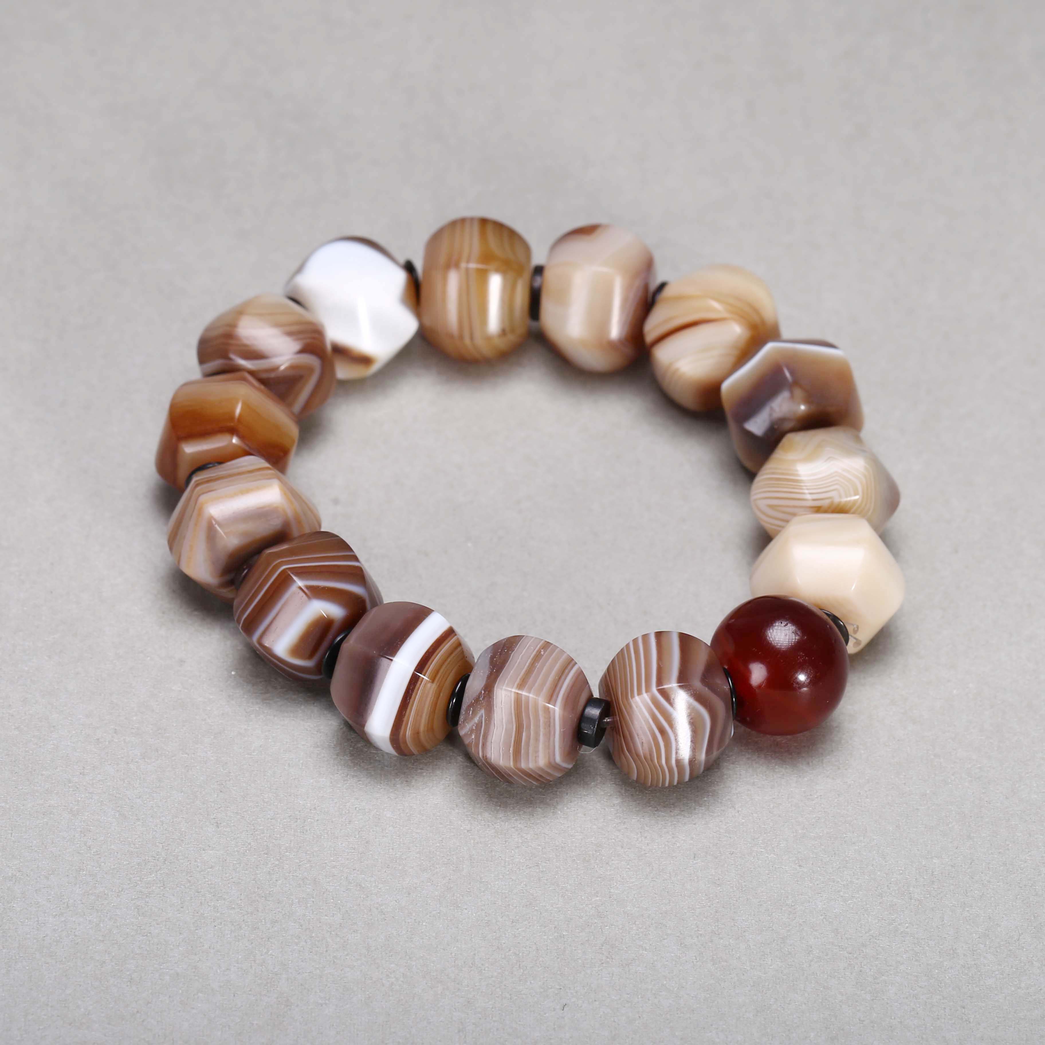 【济文阁】JOY20111933民国 缠丝玛瑙手串