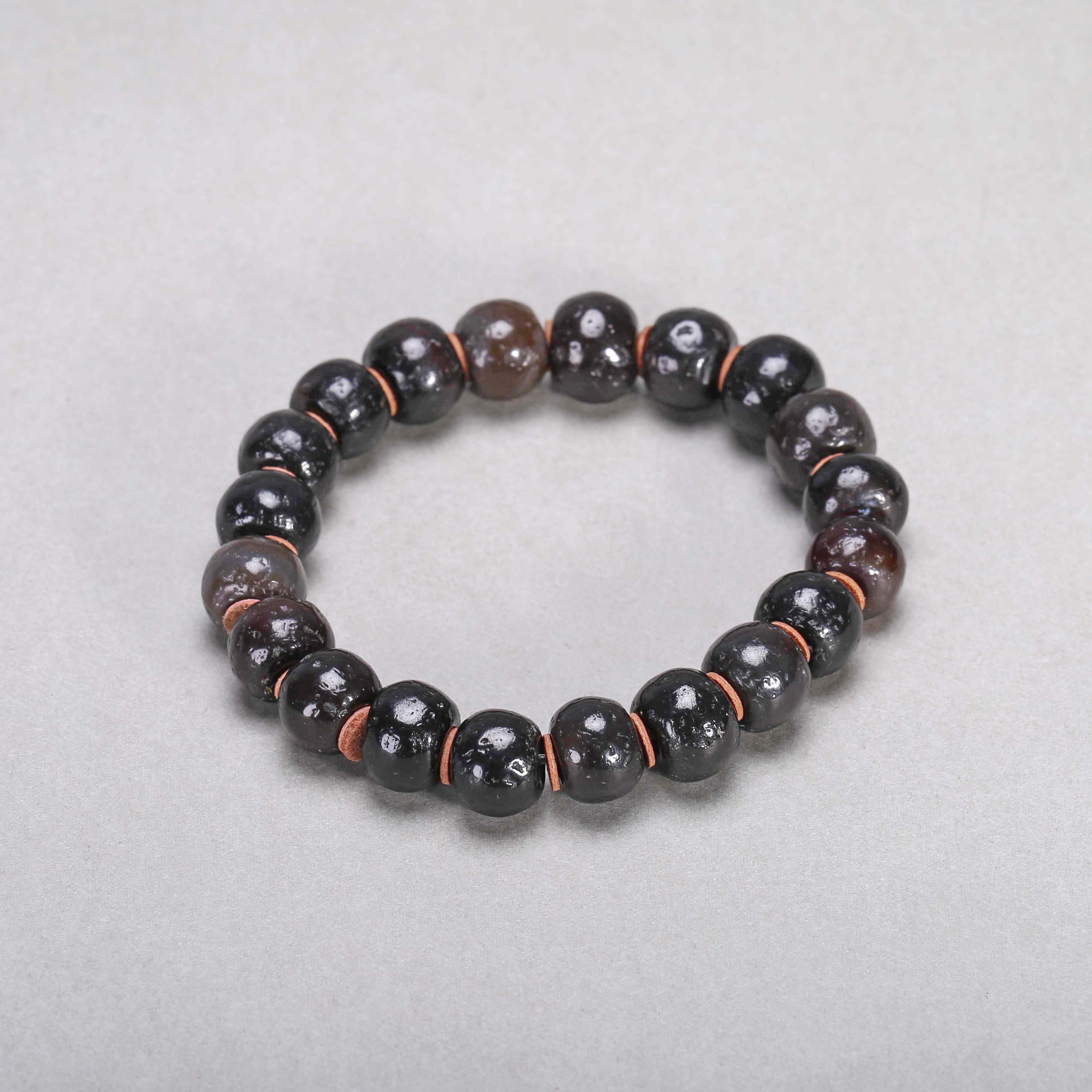 【济文阁】JOY20112448清代 糖玛瑙剁珠手串