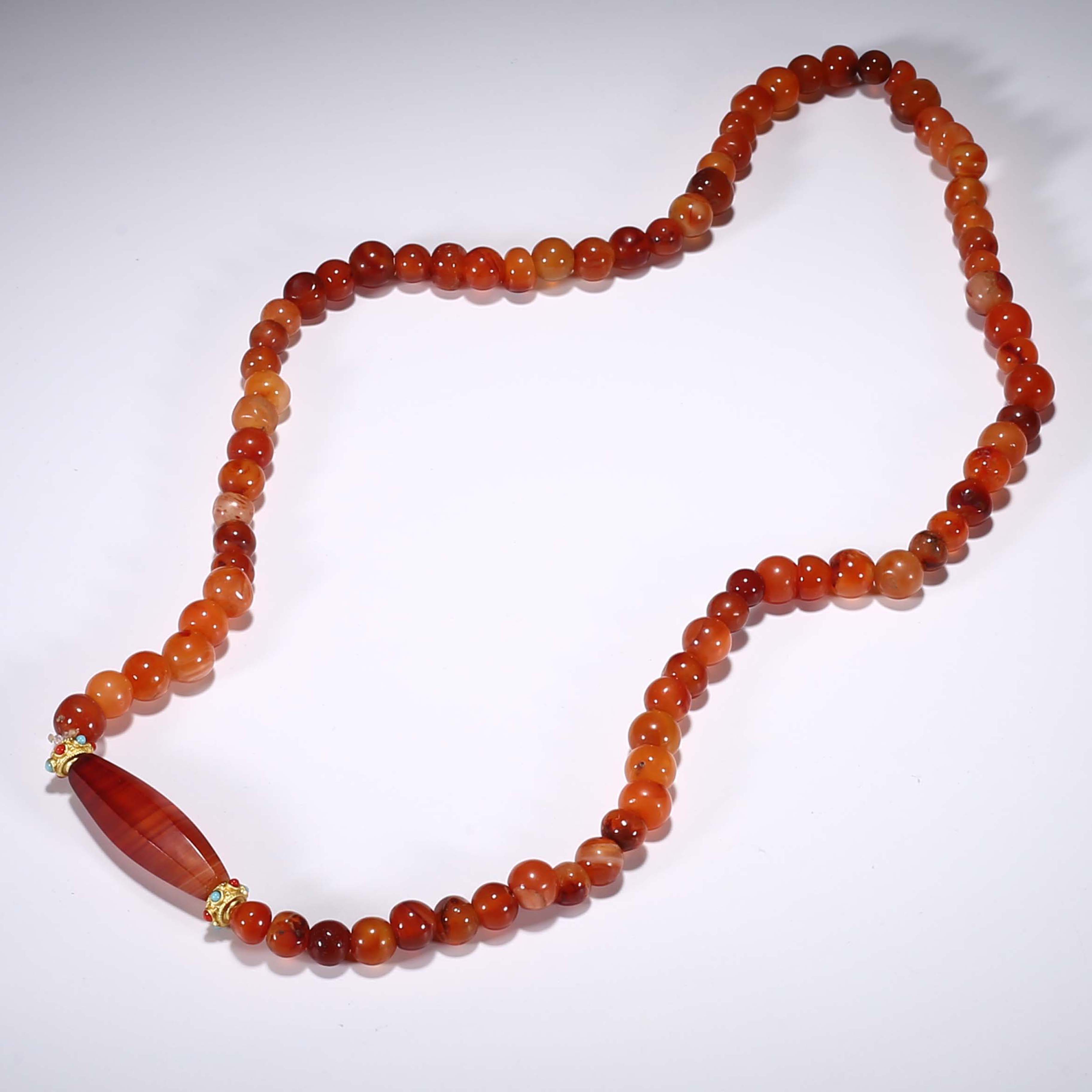 【济文阁】JGS20120929 18-19世纪 玛瑙珠串