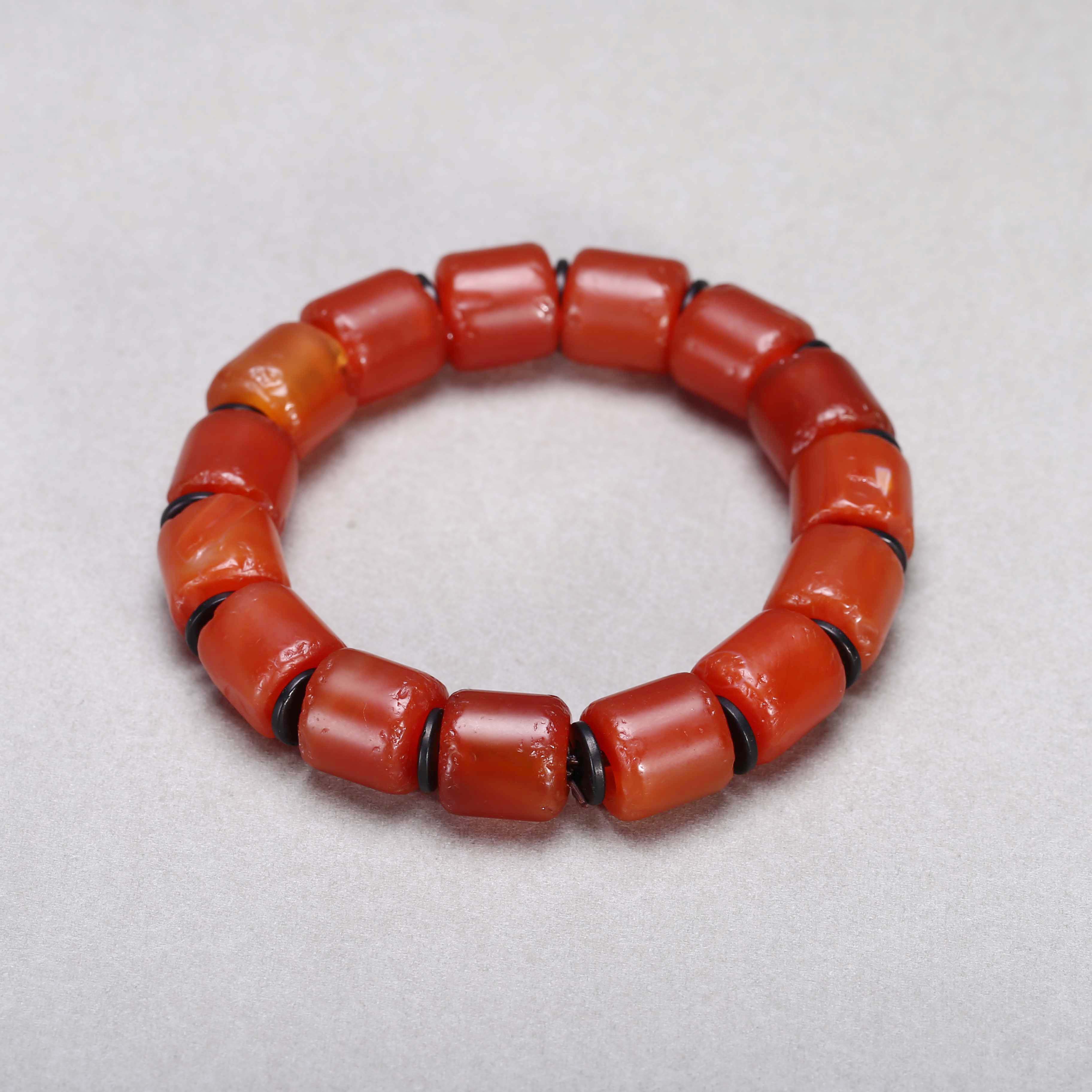 【济文阁】JFYG20112824清代 红玛瑙剁珠手串