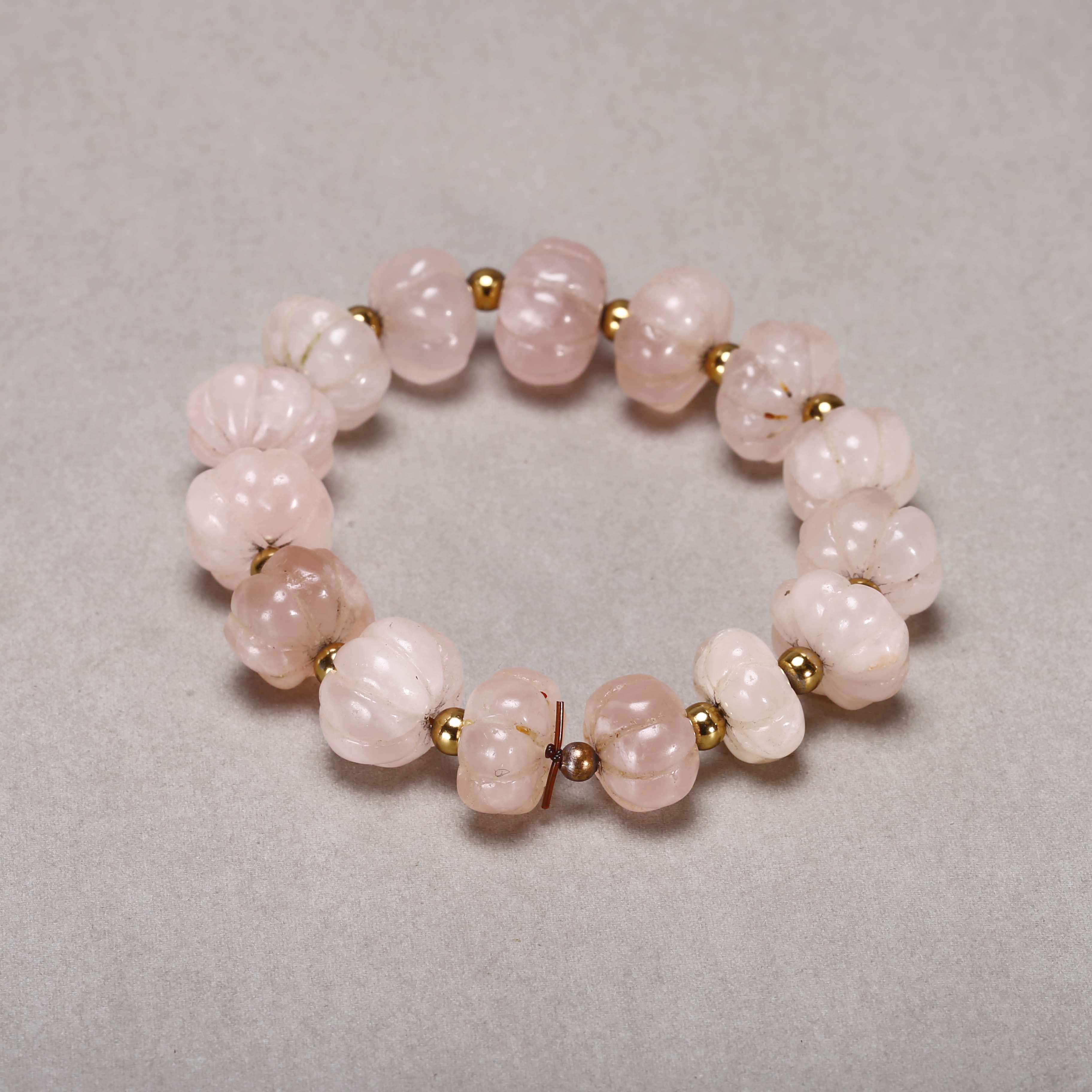 【济文阁】JFYG20110183民国 粉水晶瓜珠手串