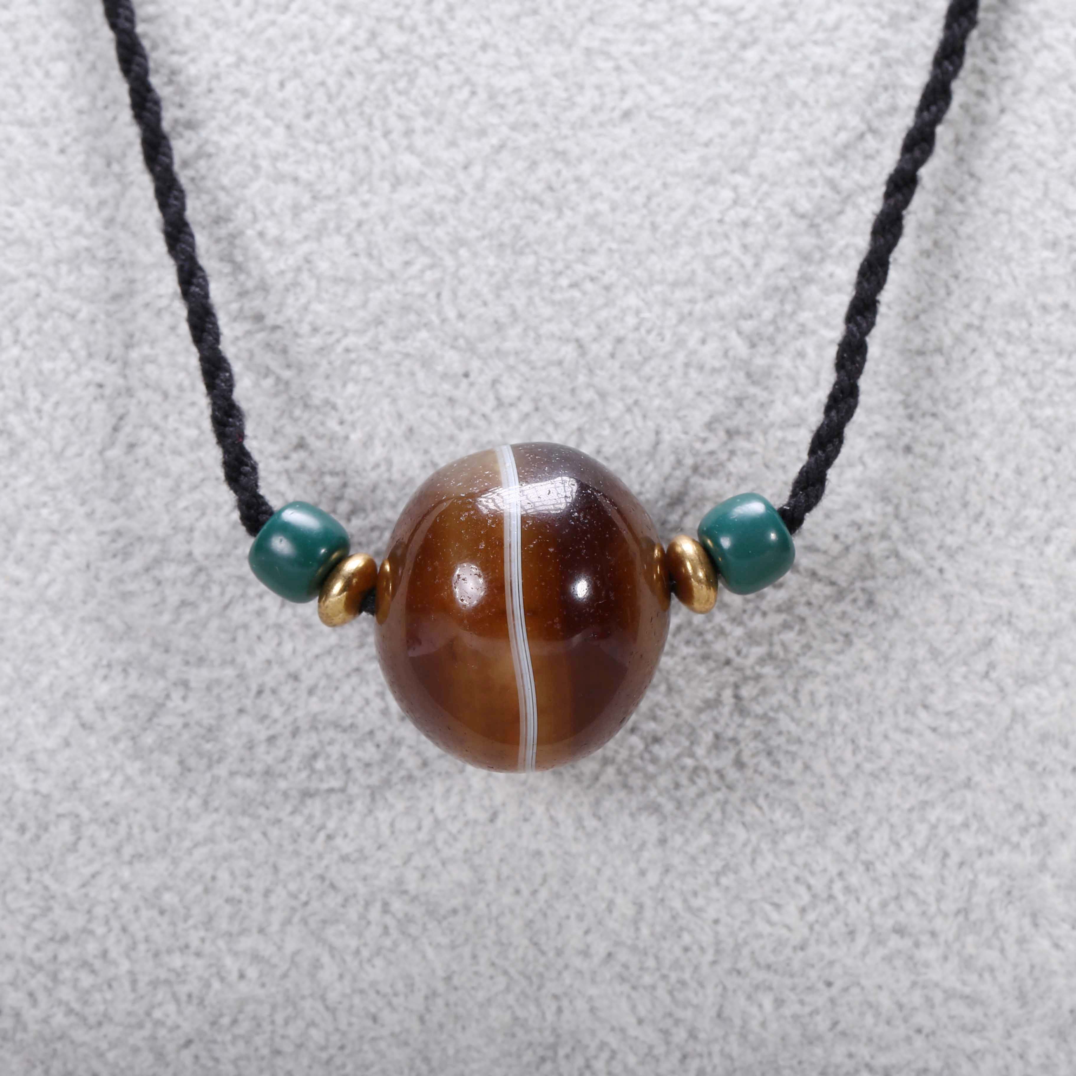 民国/药师玛瑙锁骨珠/JZYM20102807/收藏/【济文阁】