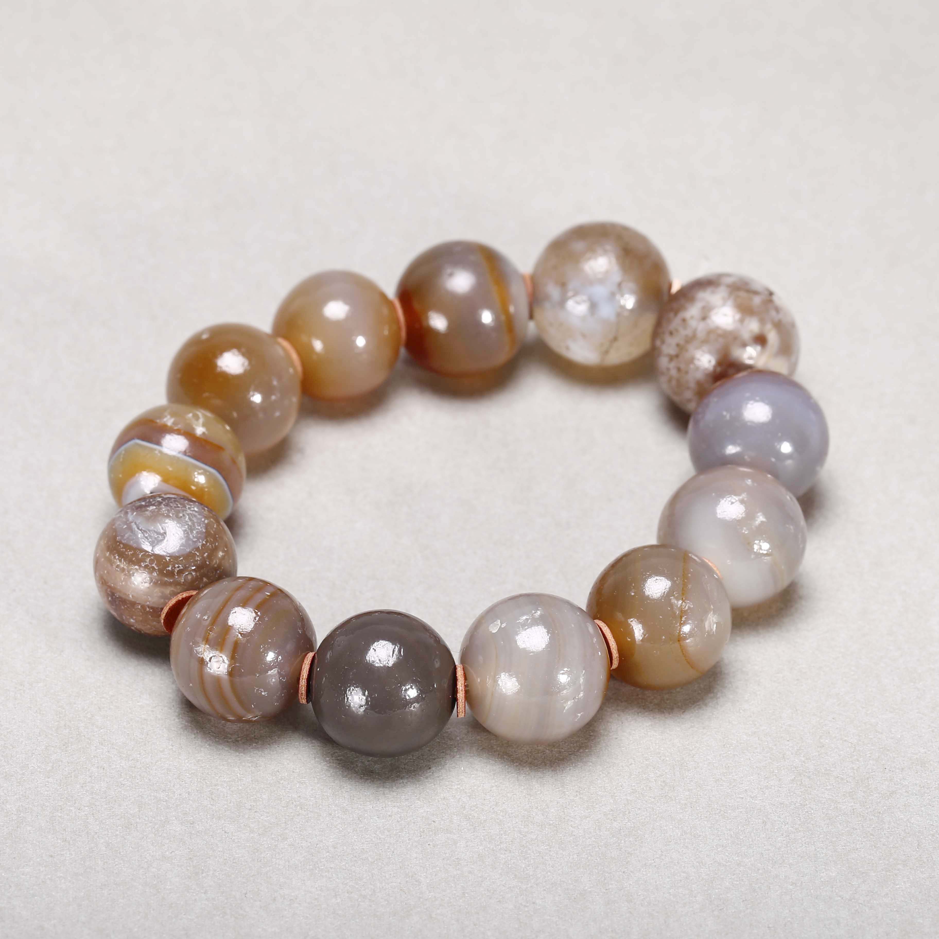 【济文阁】JOY20110447清代 糖化玛瑙手串