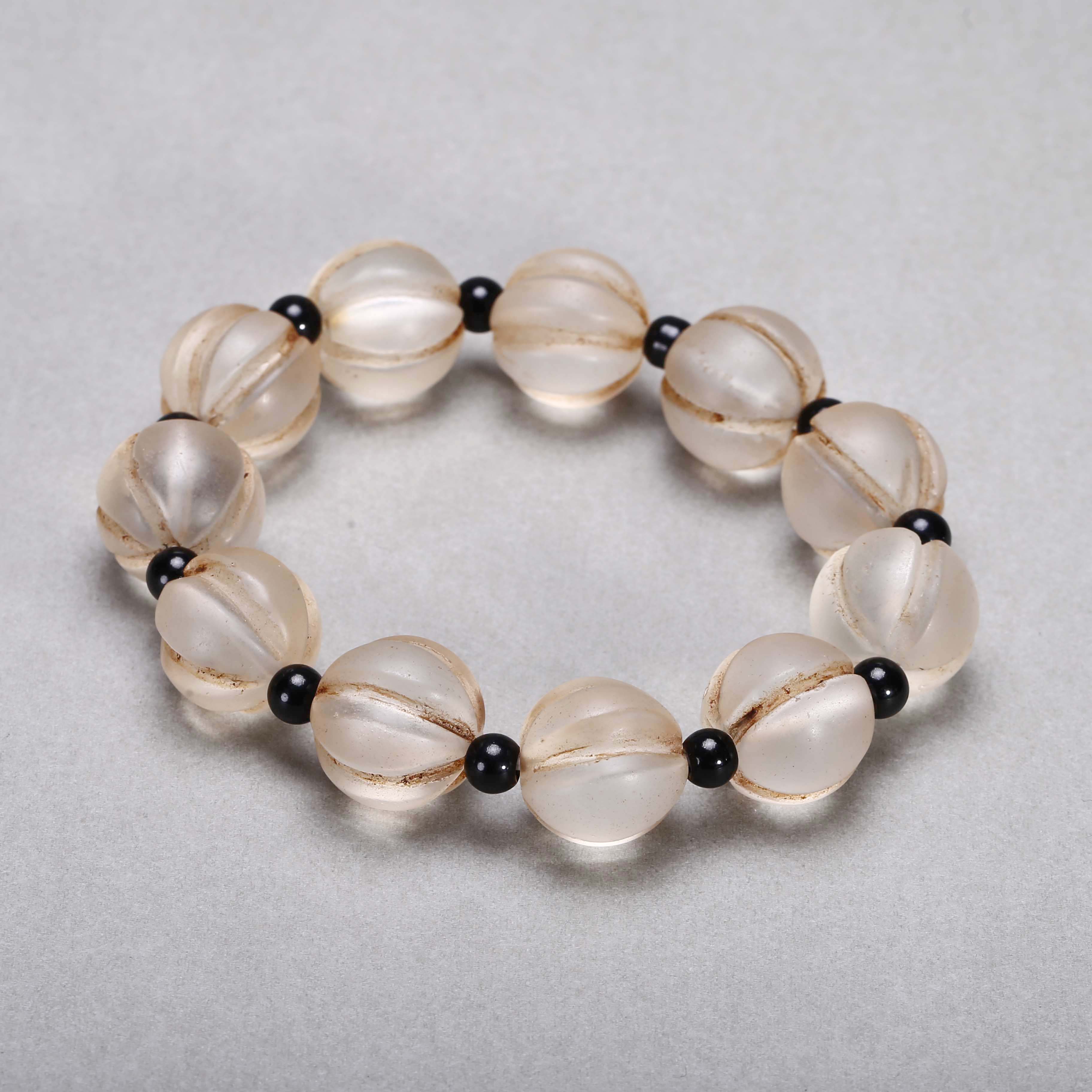 【济文阁】JZYM20112424清代 水晶瓜珠手串