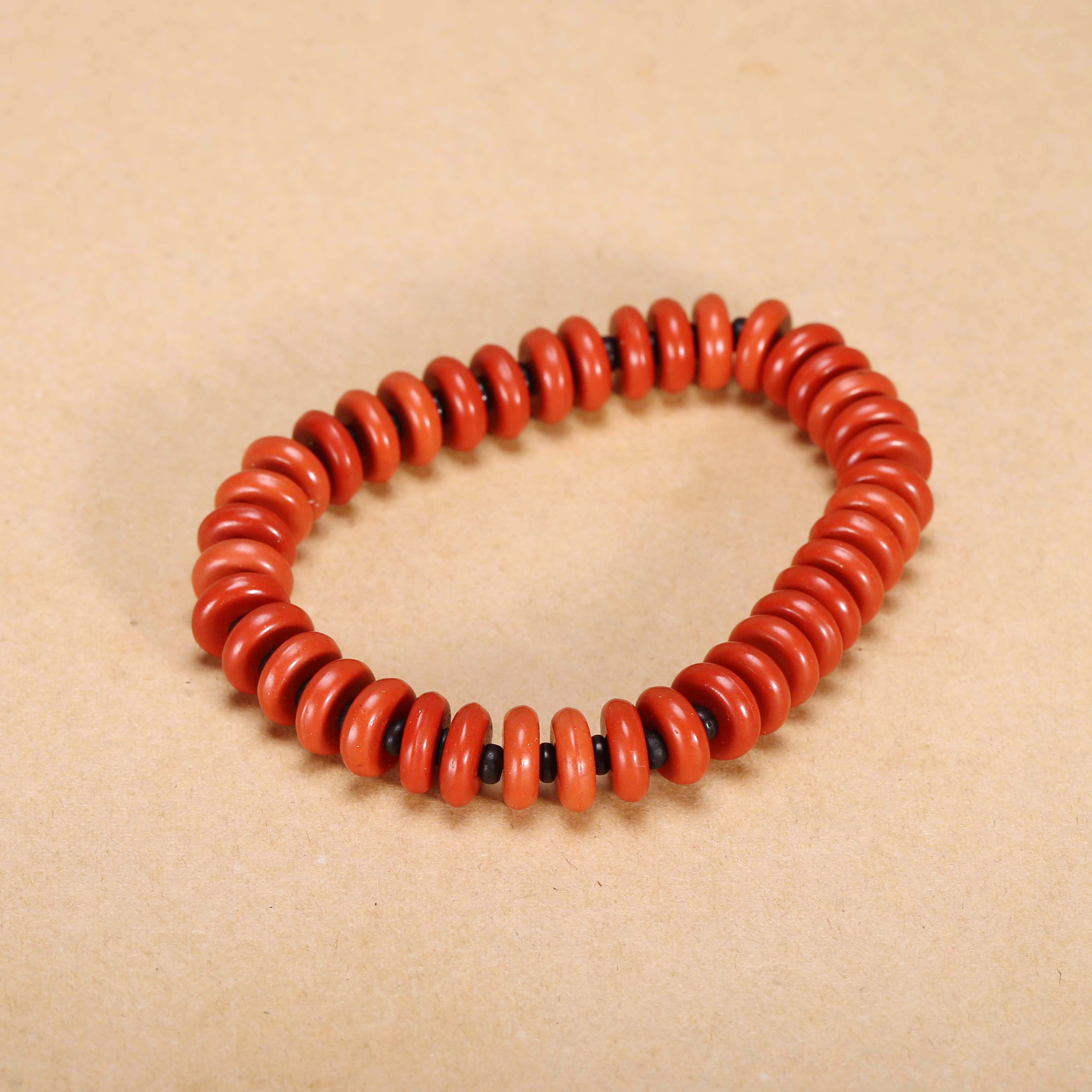 【济文阁】JFYG20110174民国 料器扁珠手串