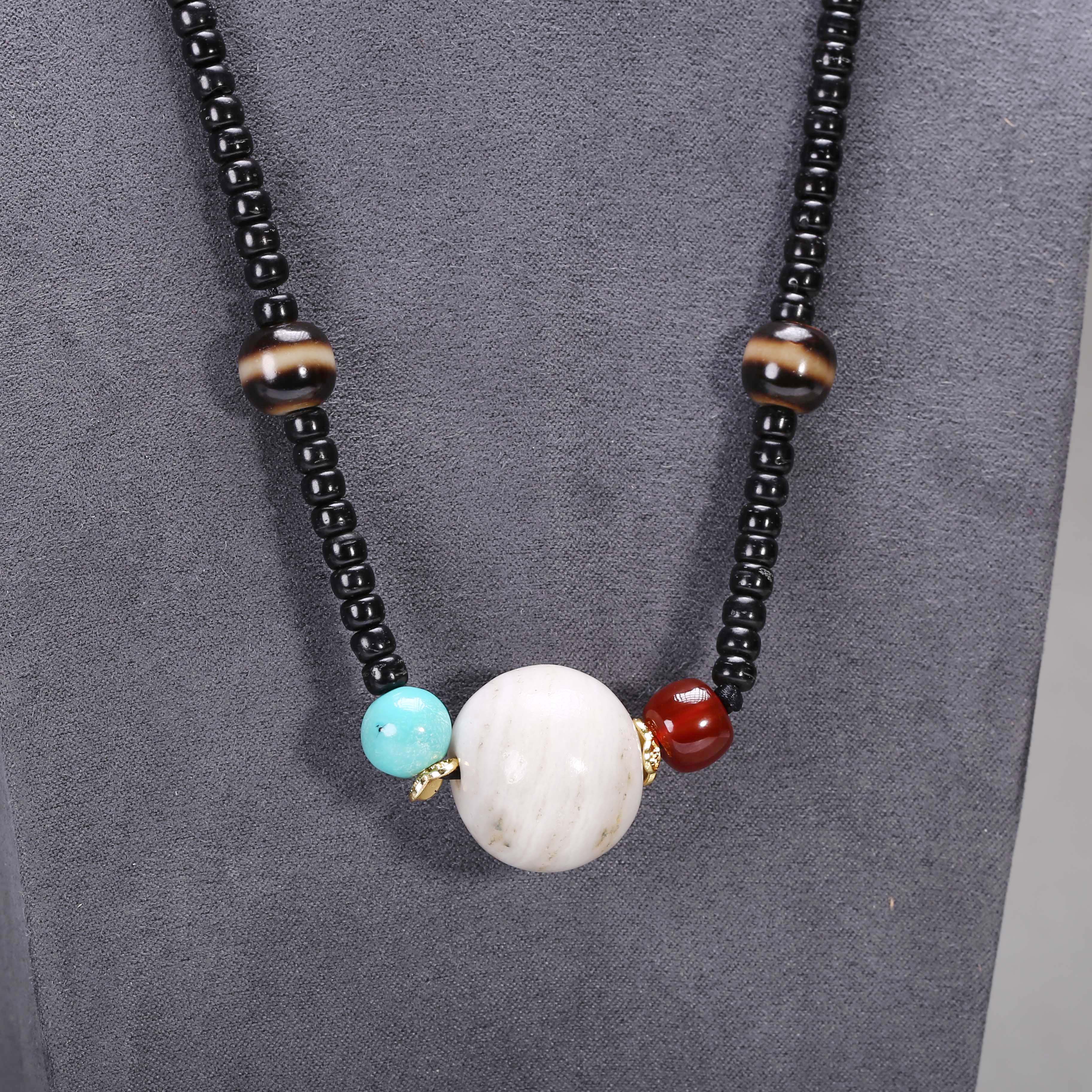 【济文阁】JOY20111927清代 翡翠锁骨主珠链