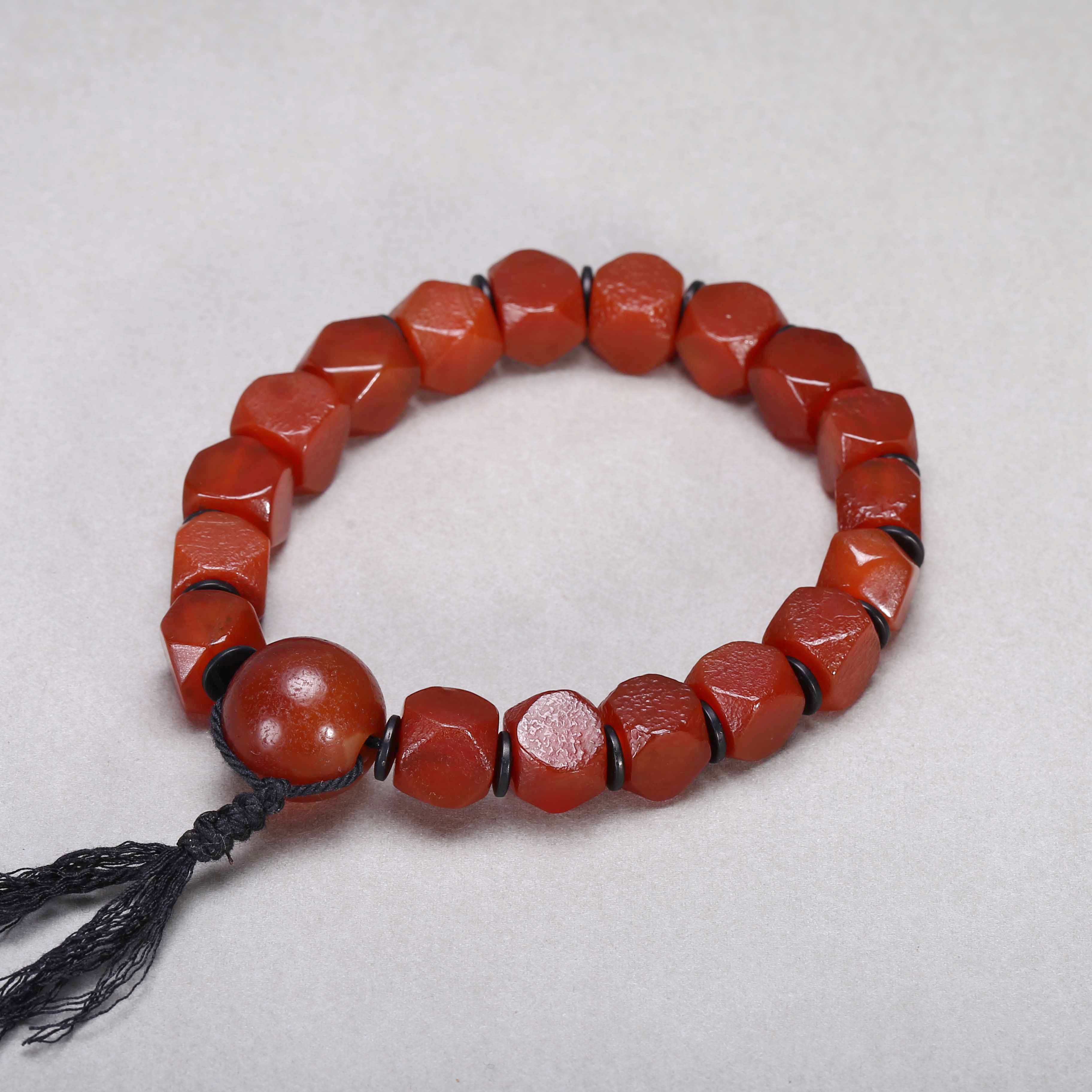 【济文阁】JFYG20112833清代 多棱红玛手链