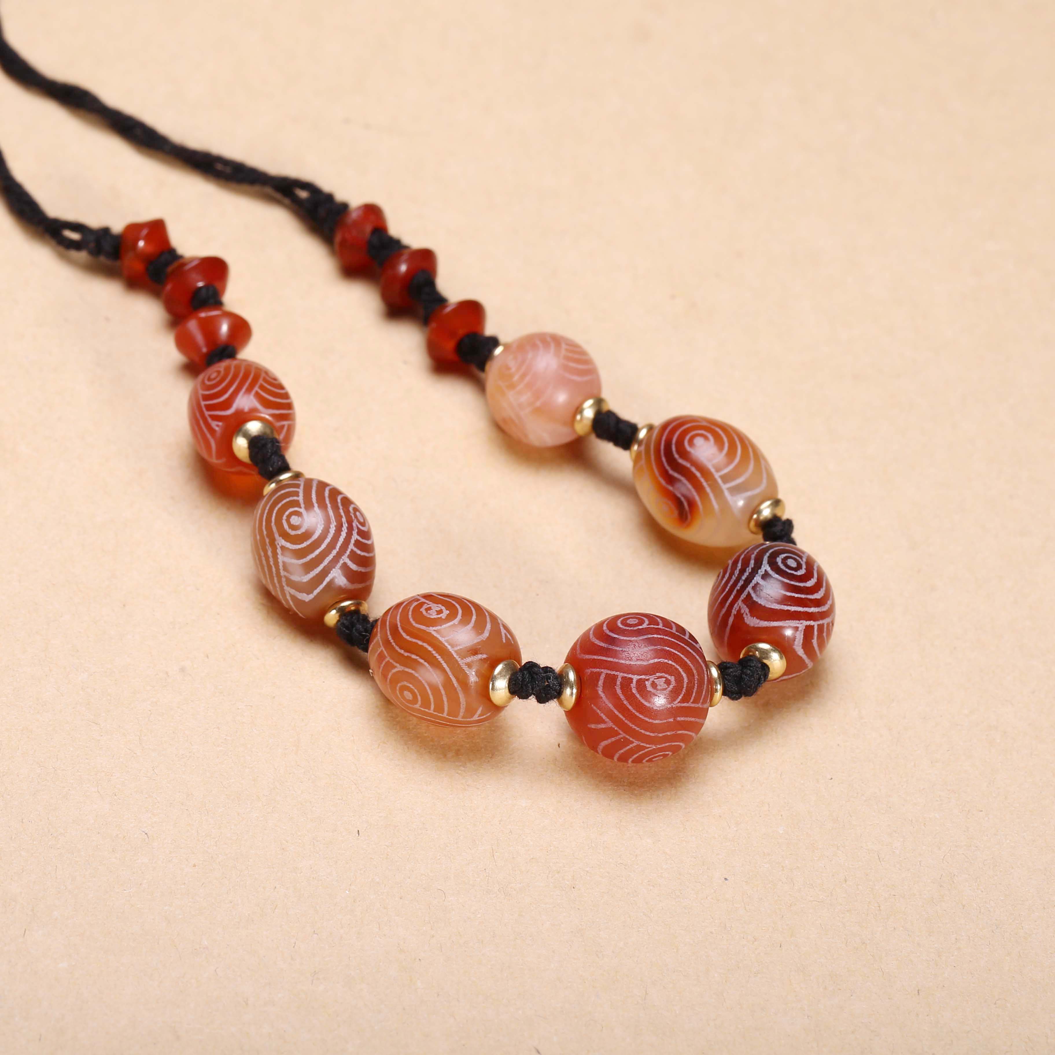 【济文阁】JFYG20111576十九世纪 玛瑙桶珠链