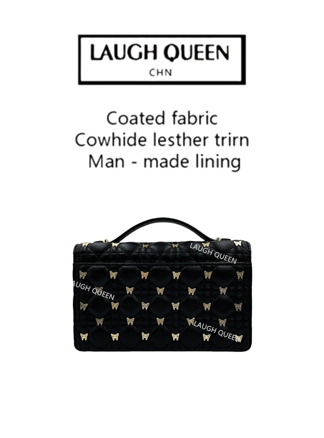 Laugh Queen手工打造真皮女士新款蝴蝶链条