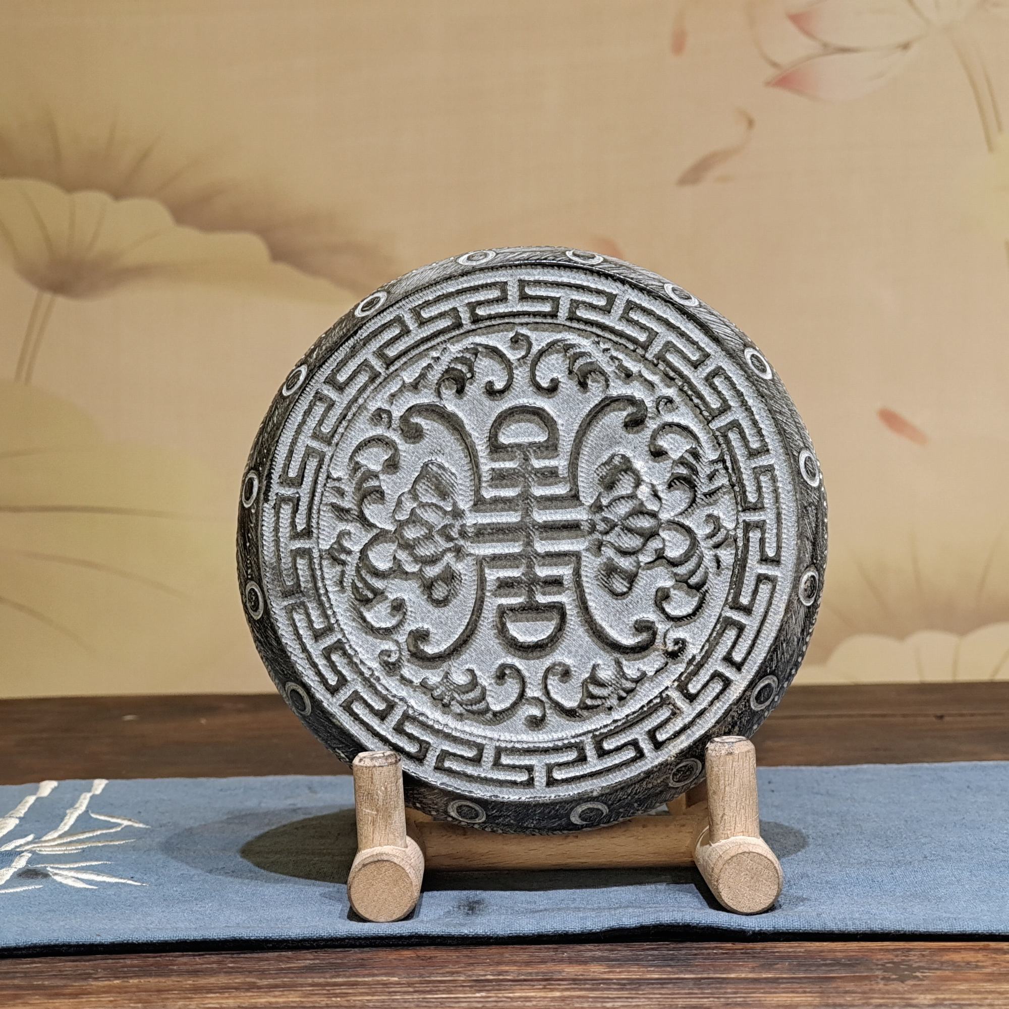 寿字壶承杯托│壶承花盆底座茶室造景家居摆件