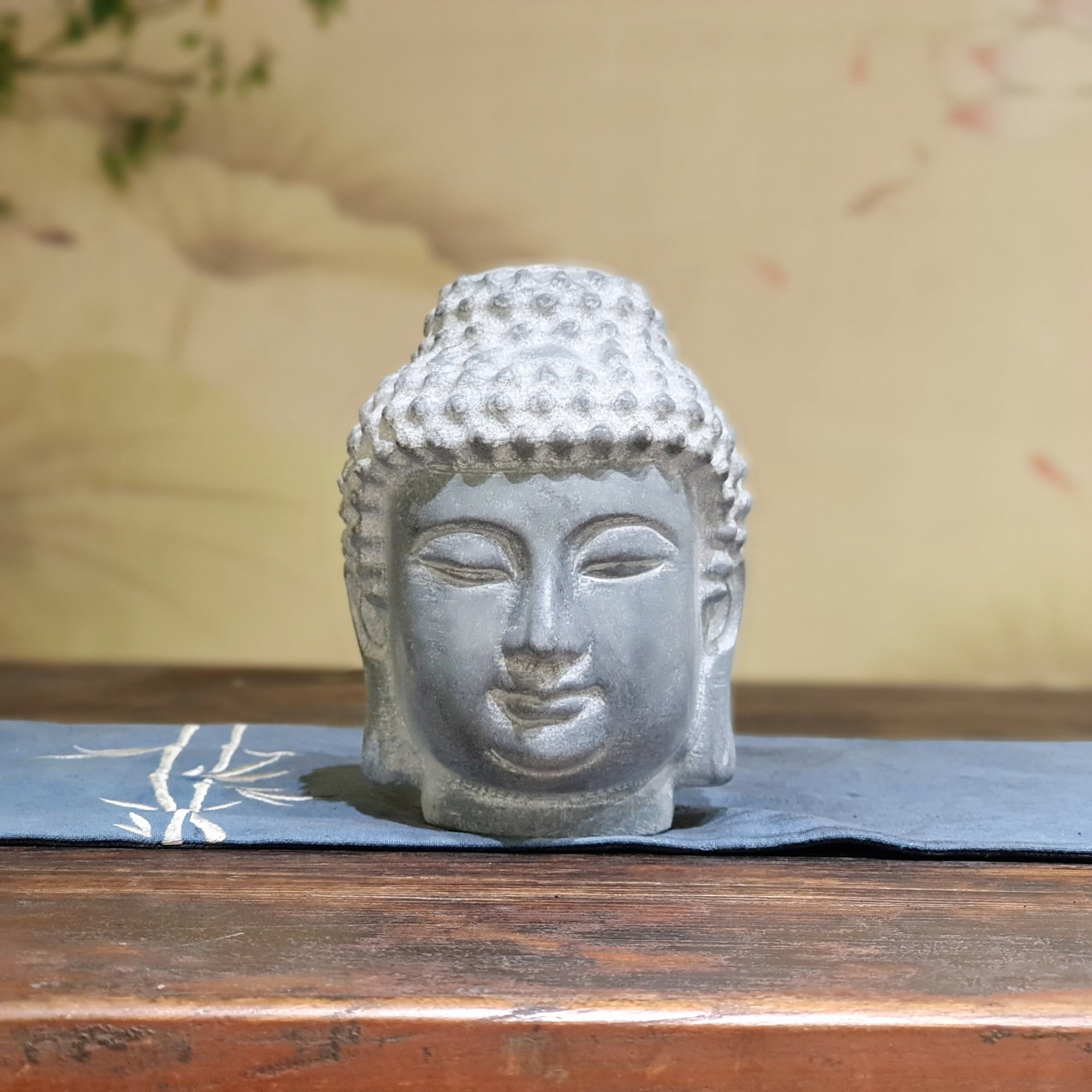 14CM佛头│茶室会所书房客厅博古架禅意摆件家居摆件