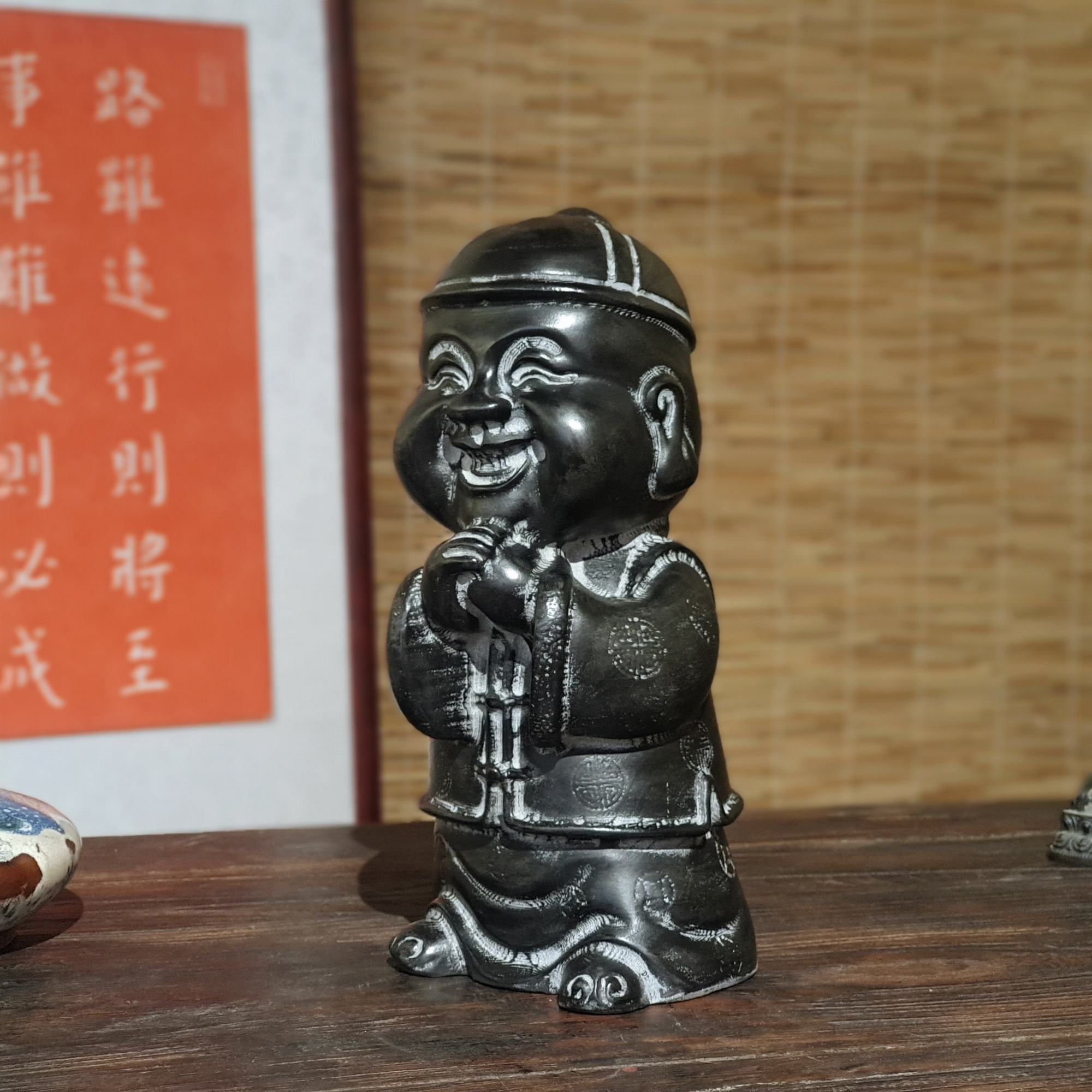 青石财主摆件│居家造景茶室禅意家居摆件