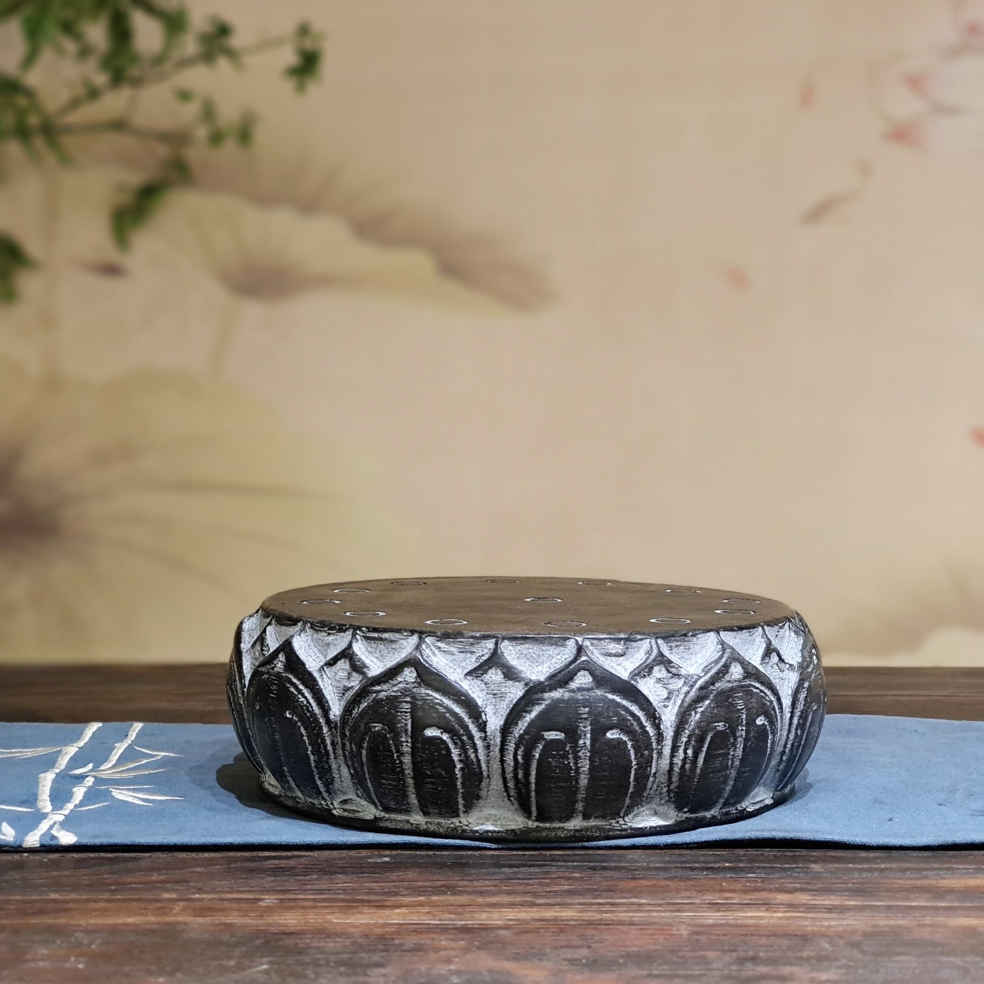 20CM大双层莲底座│花盆摆件底座桌面造景家居摆件