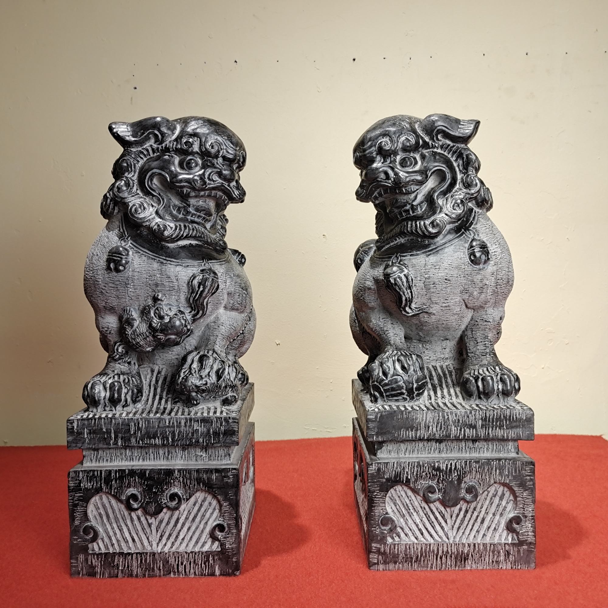 50CM高对狮│庭院门厅玄关装饰落地家居摆件