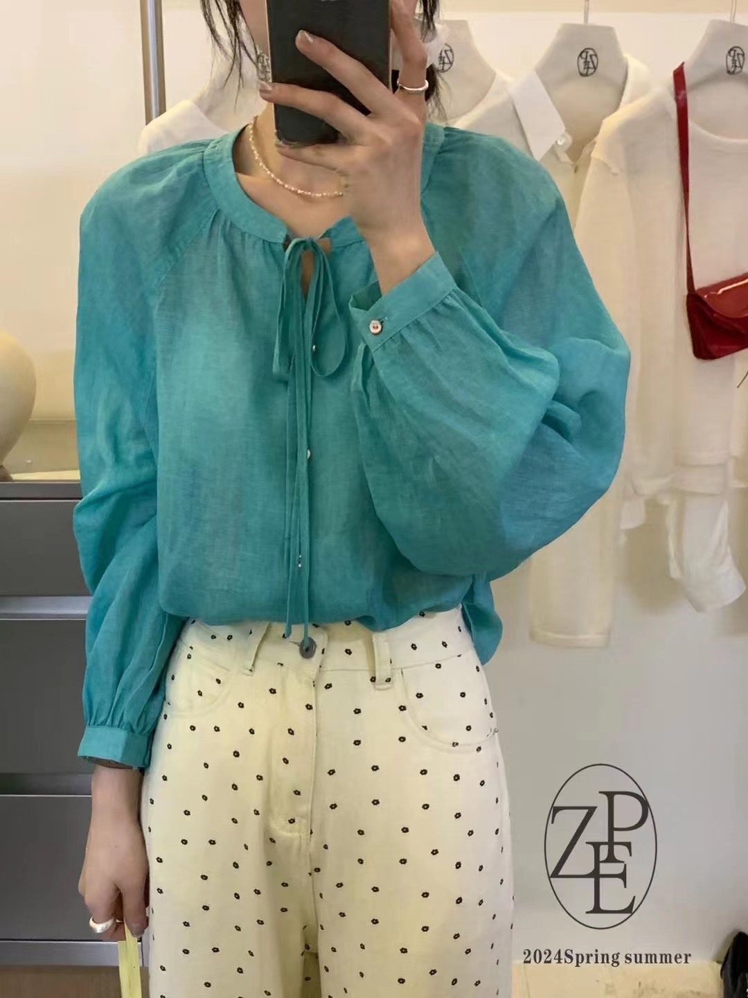 2024款韩系衬衫色彩衬衣系列小清新小香风显瘦气质韩版休闲简约